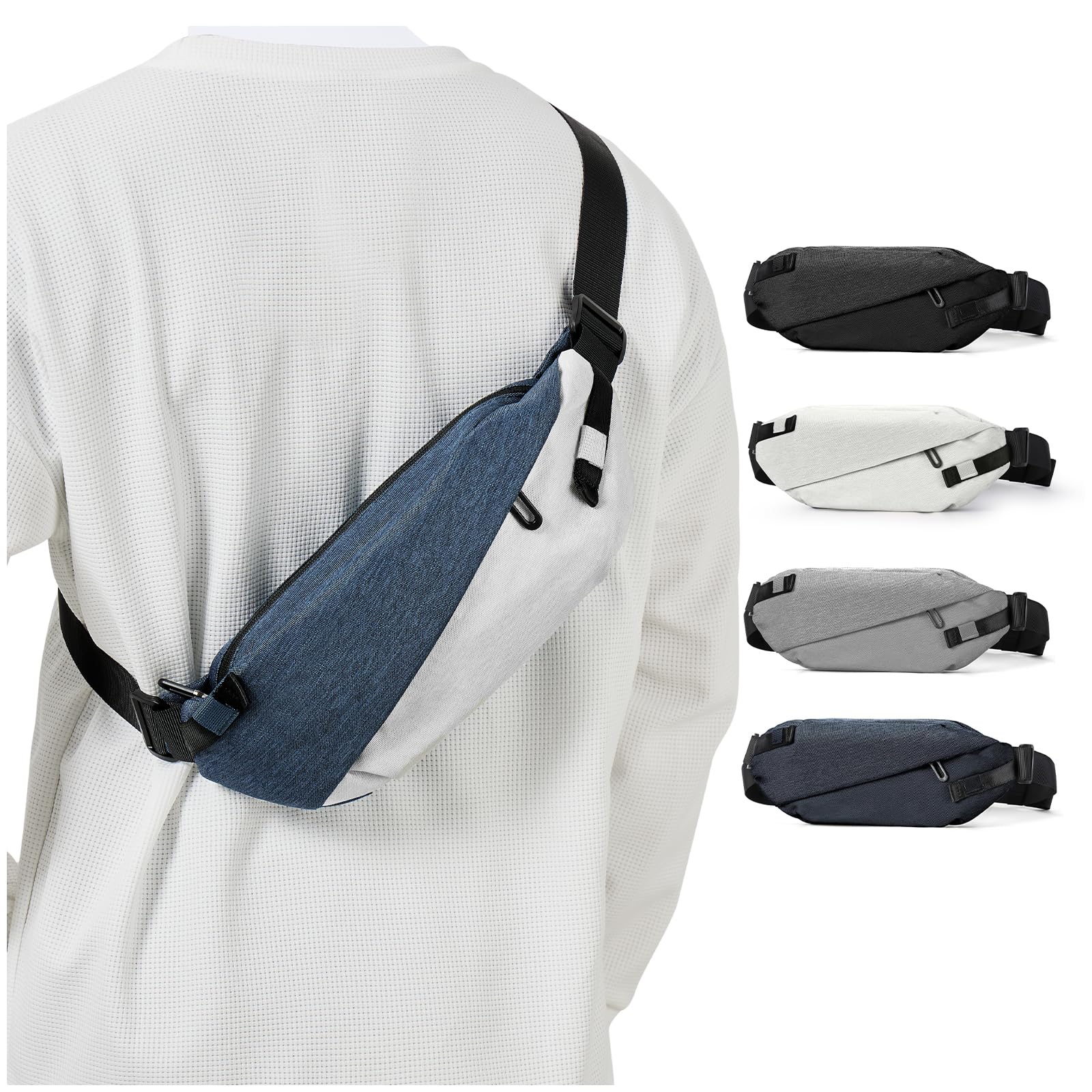 Fanny Pack For Women,Crossbody Sling Bags For Women,Waist Packs For Men,Belt Bags Travel Fanny Pack,Casual Daypack Shoulder Bag Running Tactical Man