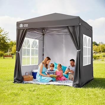CROWN SHADES 2x2m Pop Up Garden Gazebo, Waterproof Outdoor Canopy Tent