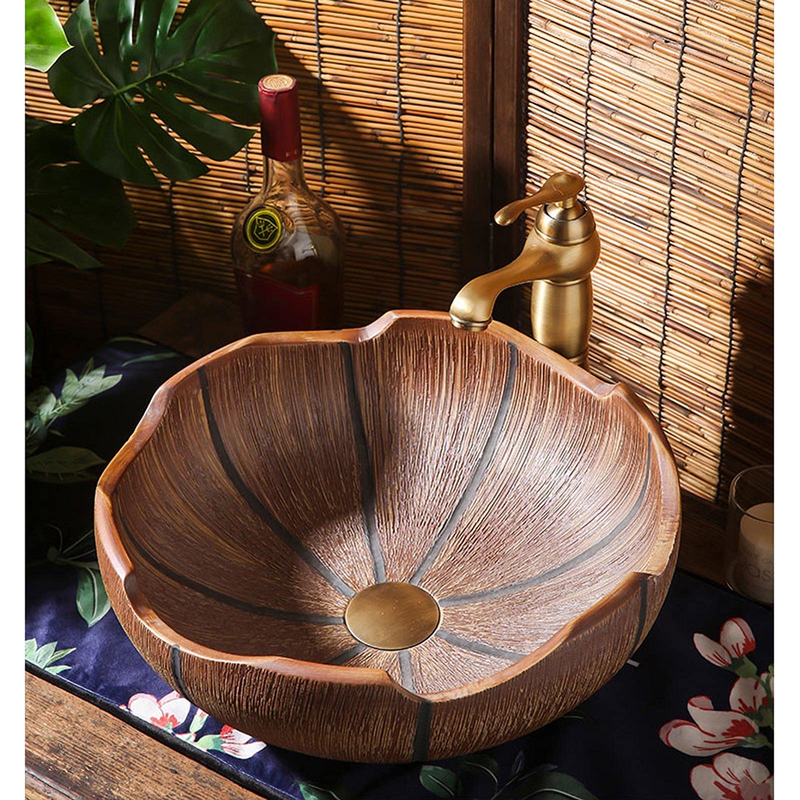 Umywalka Łazienkowa Nablatowa, 16,1” X 5,9” Luksusowa Umywalka Łazienkowa Nablatowa, Ceramiczna Umywalka Łazienkowa W Stylu Retro, Umywalka Nablatowa, Umywalka Łazienkowa