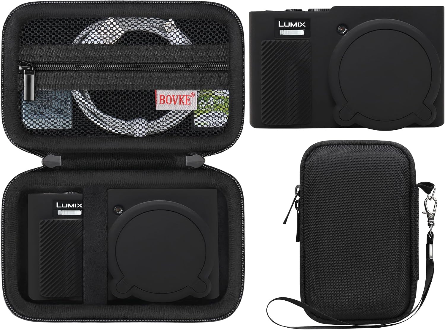 BOVKE 2-in-1 Case for Panasonic LUMIX ZS99 / TZ99 Point and Shoot Camera