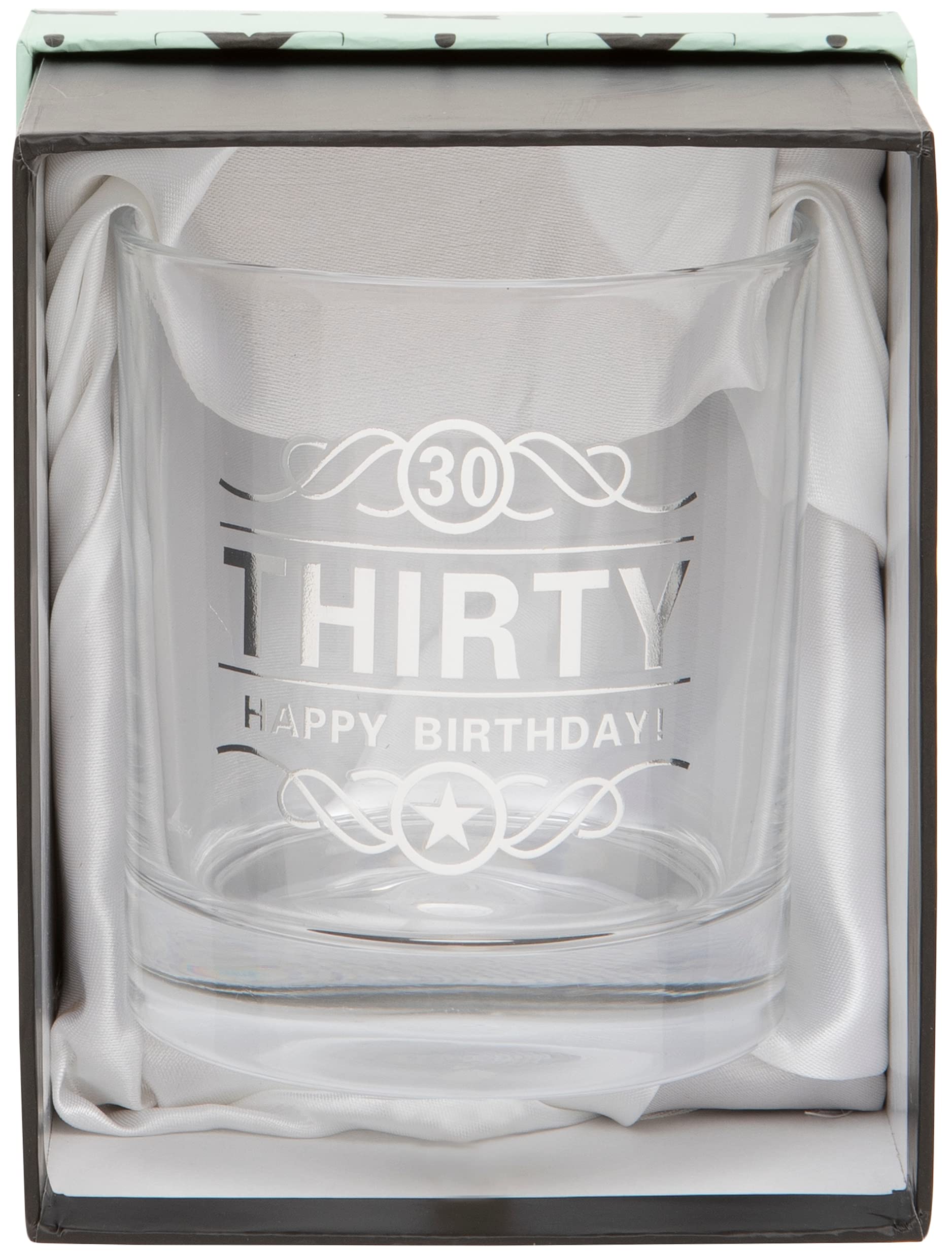 Maturi 30th Birthday Spirit Glass 'Thirty Happy Birthday!', 350 ml, pudełko prezentowe