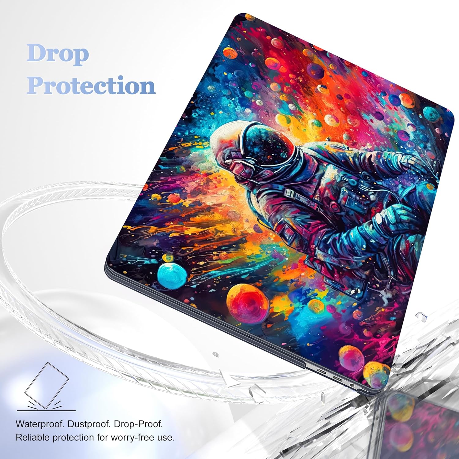 for MacBook Pro 16 inch Case 2019 2020 Release Model A2141, Plastic Hard Shell Cover with Keyboard Cover & Screen Protector for MacBook Pro 16 inch with Touch Bar & Touch ID - Astronaut - Image 7