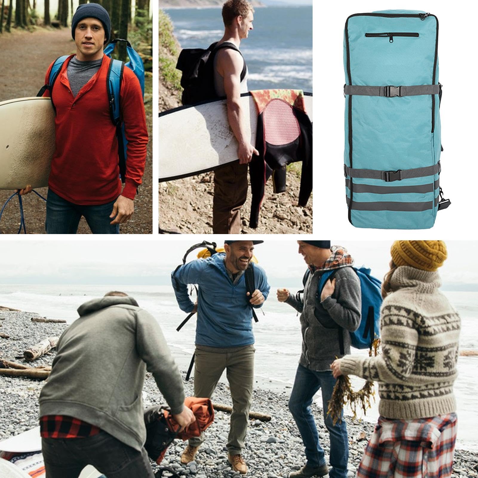 Mochila Inflable para Kayak, Mochila para Tabla de Pádel | Bolsa de Transporte de Mochila de Viaje de Gran Capacidad 84L | Tirantes ajustables, Almacenamiento para Tabla de Pádel, para