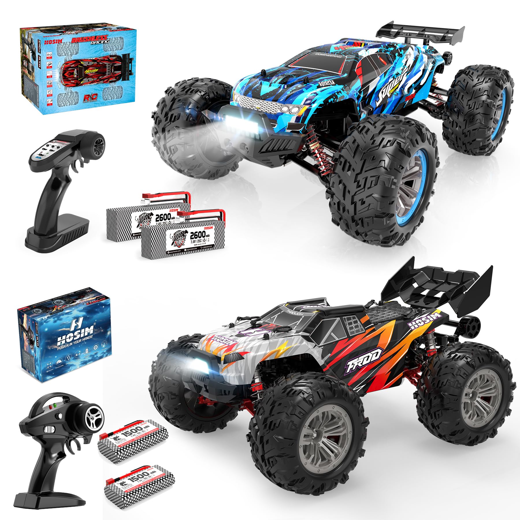 Amazon.com: Hosim Brushless RC Cars, 1:10 68+ KMH High Speed