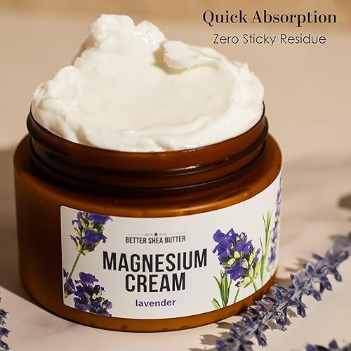 Miniatura 7 de Better Shea Butter Crema de magnesio Lavanda Alivia los calambres en las piernas y la tensión muscular Loción nocturna para embarazo, niños y