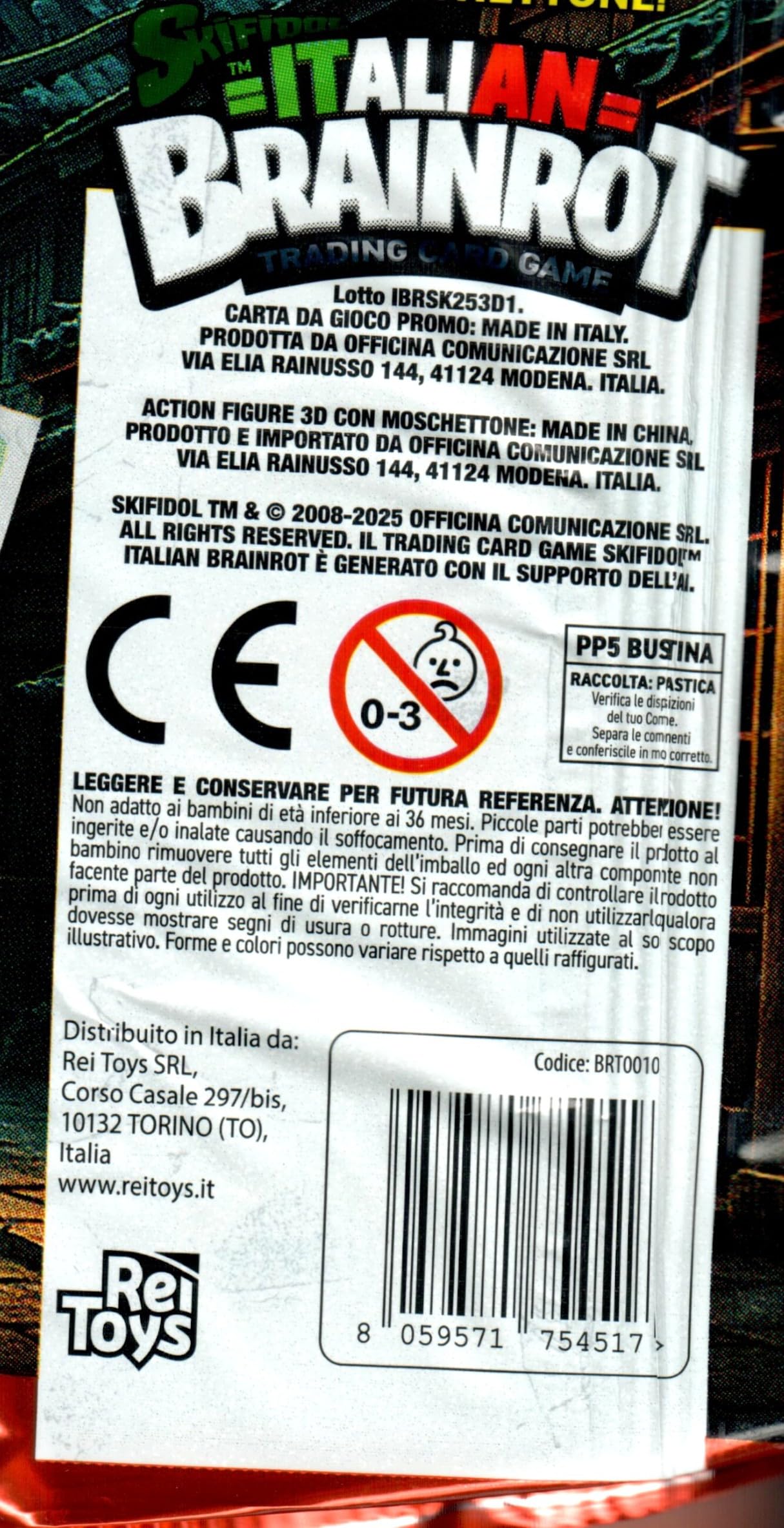 Generisch Skifidol Brainrot Sammelkarten-Spiel, Limited Edition Set mit 12 Karten, 12 3D-Figuren mit Karabiner, Psychedelisches Design, Sammelspiel
