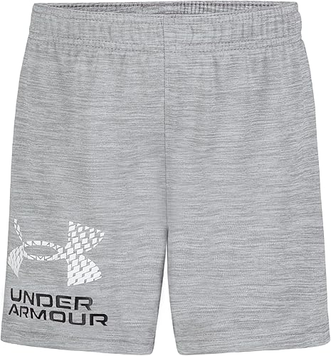 Under Armour UA Tech Logo Short Pantalones Cortos, Acero, 5 para Niños