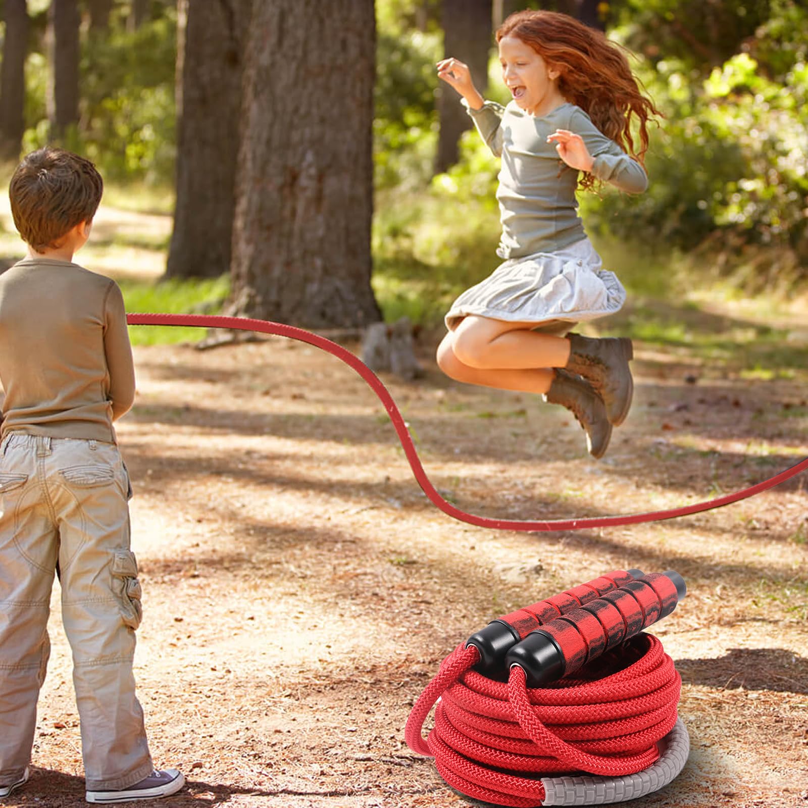 LeapBeast Saut Corde Groupes, Multijoueur Corde à Sauter, Corde en Coton, Saut à la Corde en Groupe et Saut à la Corde Multijoueur, pour école, Sport et Activités de Plein Air (10M