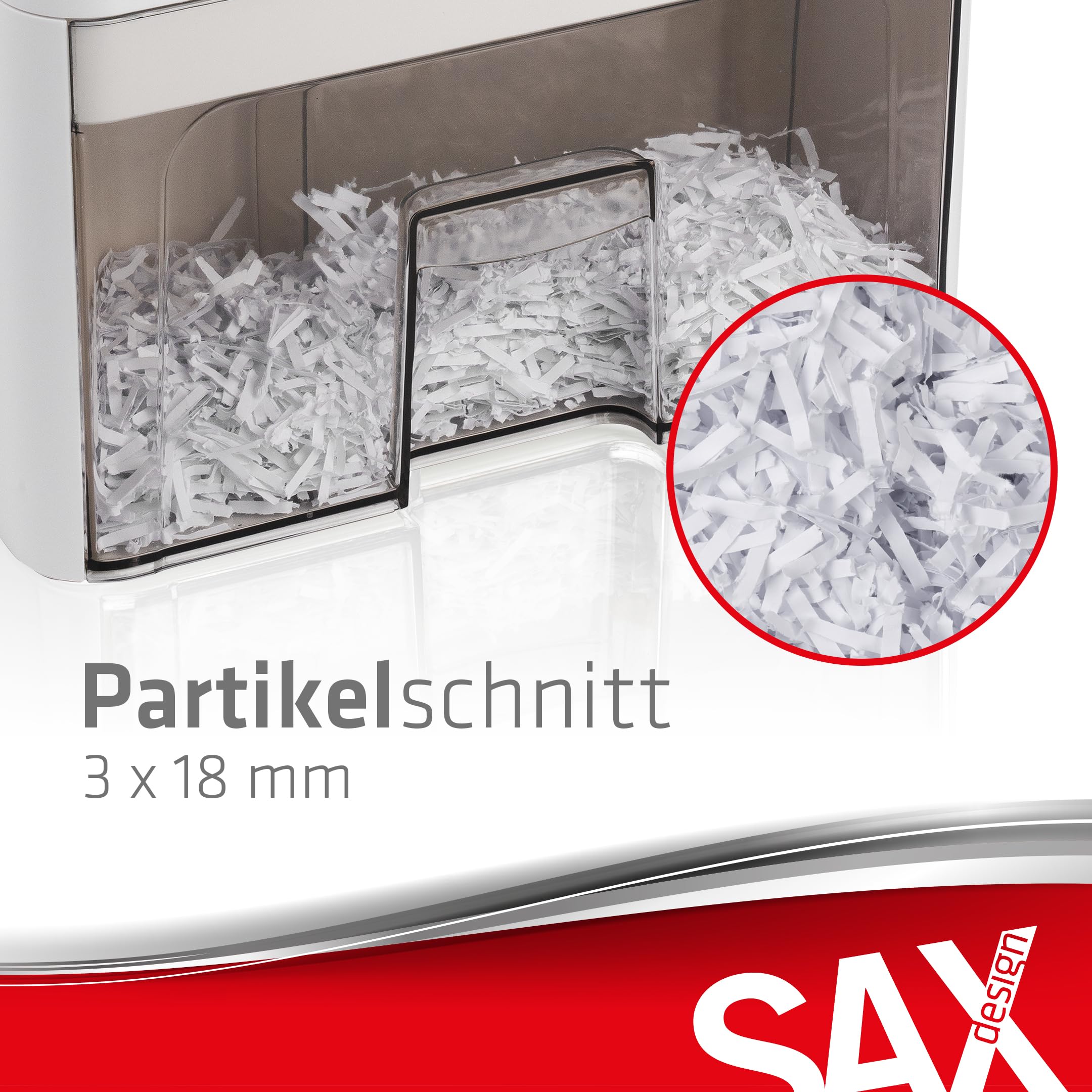 Sax Bruno Destructeur de Papier 3x18 mm 220 mm A4 3,5 L Silencieux 70 dB