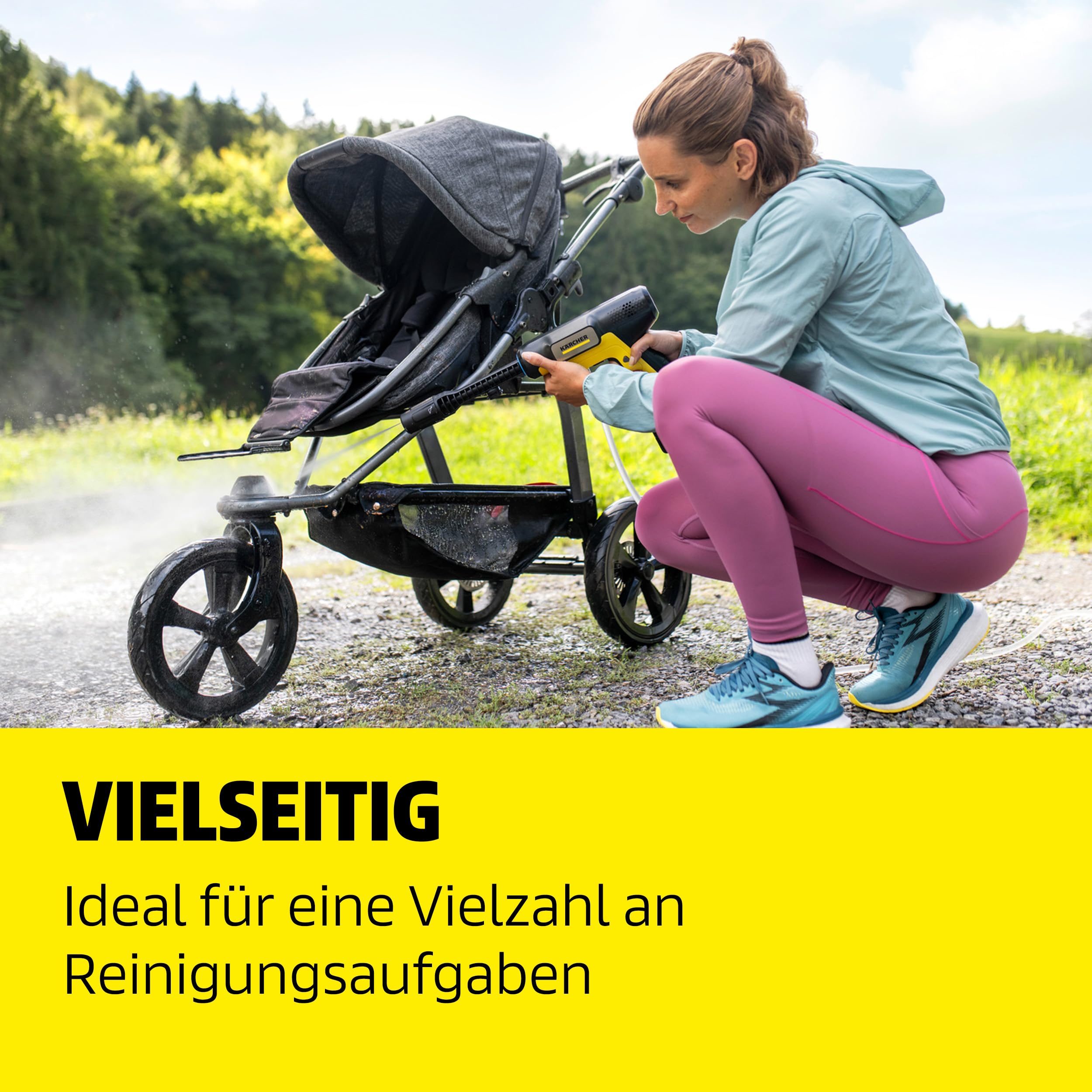 Kärcher Akku-Druckreiniger OC 7-18 Handheld, mobiler Outdoor-Reiniger, Druck: max. 24 bar, 250 l/h, 5-in-1 Multi Jet, Saugschlauch, Schaumdüse, verwendbar mit dem Kärcher 18-V-Akku, ohne Akku