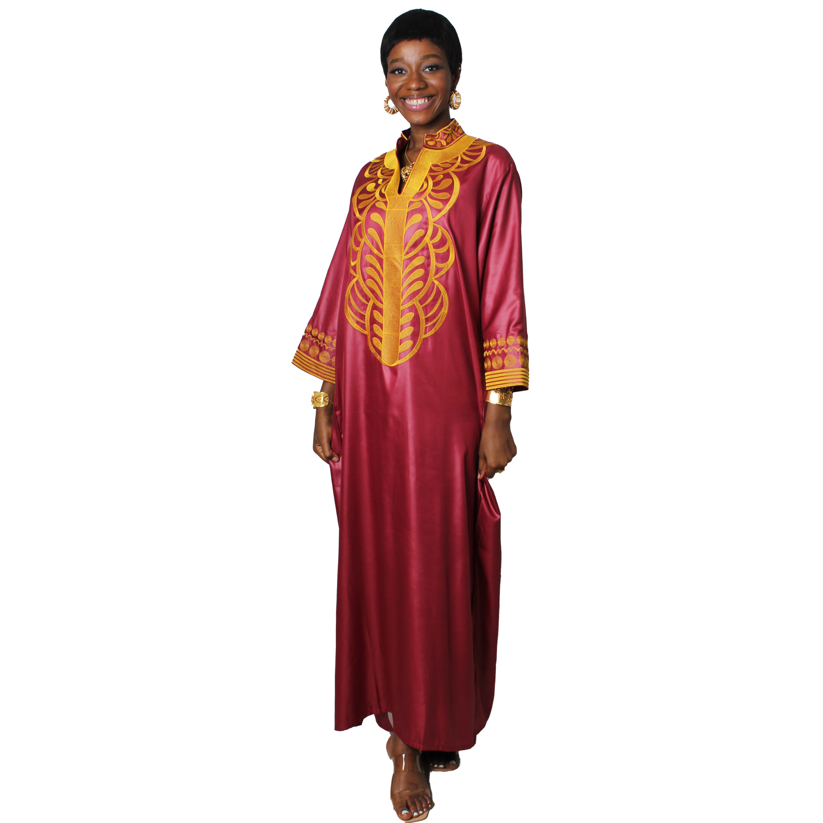 Amazon.com: TIDOIRSA African Dresses for Women,Embroidery Maxi Dress  Wedding Dress African Attire for Women (5XL,Maroon) : Clothing, Shoes &  Jewelry