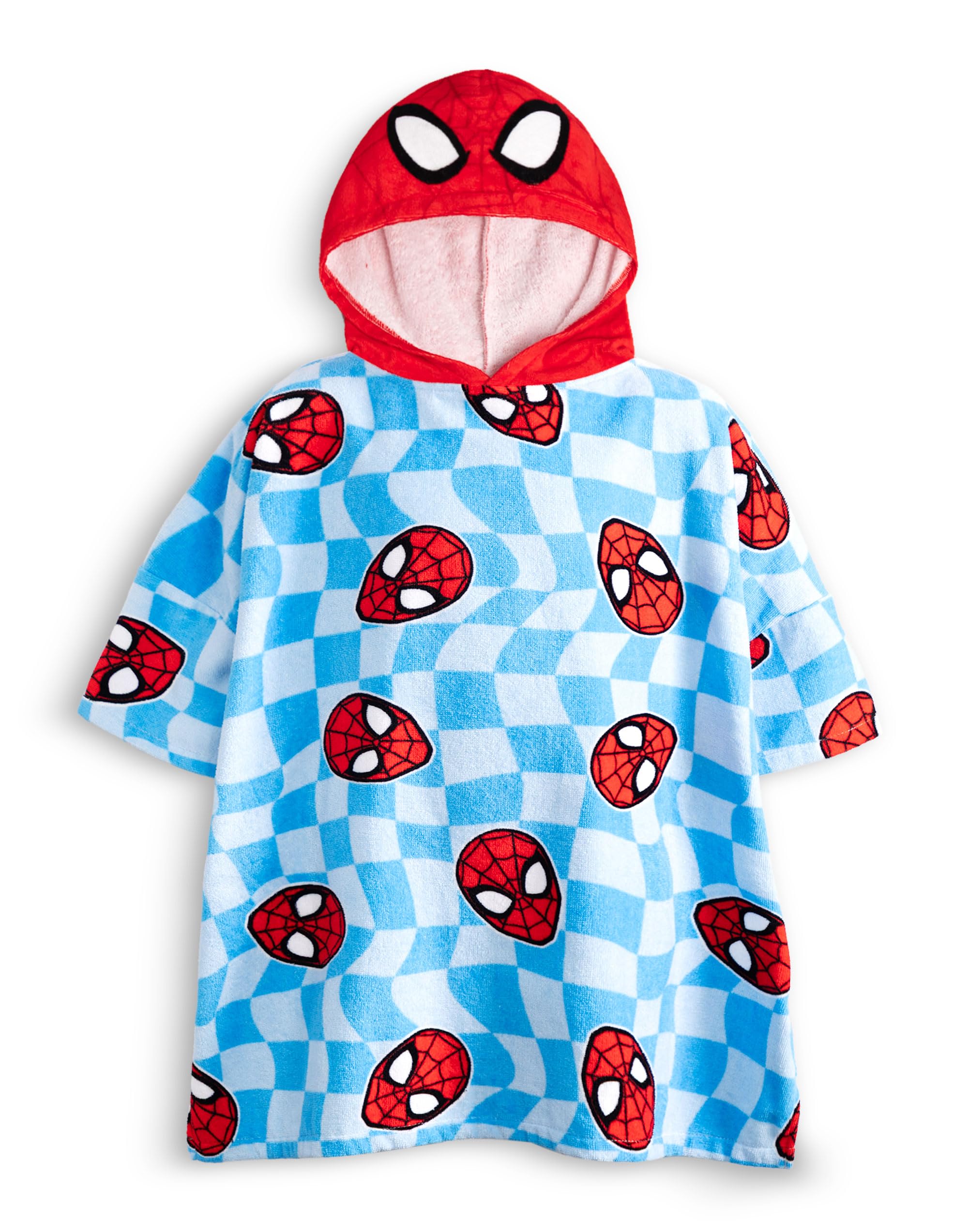 Poncho-serviette bleu Spider-Man idéal pour les sorties plage et piscine