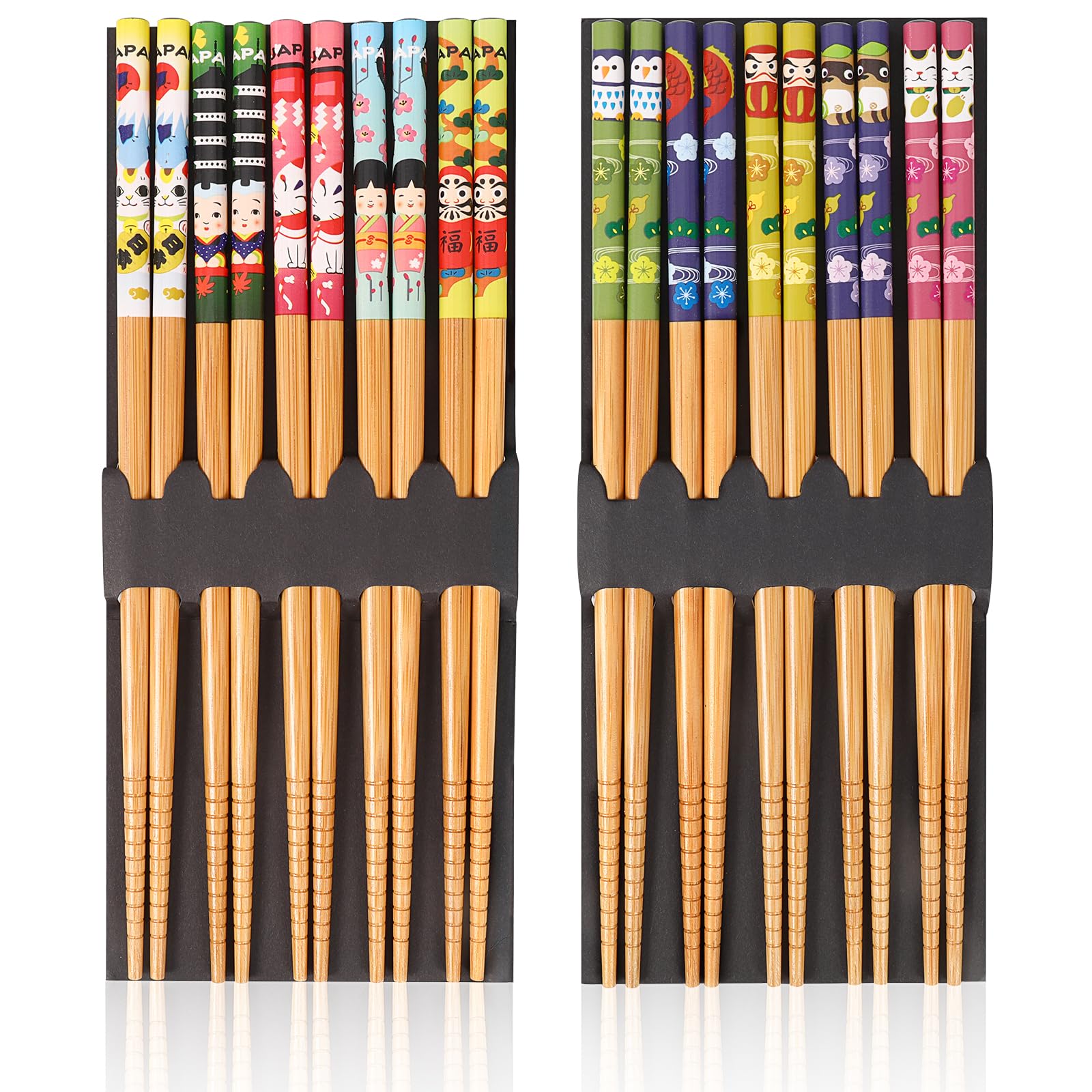 Bacchette Sushi In Lega - 10 Paia Lavabili, Riutilizzabili E Antiscivolo - Nere - Foto 8