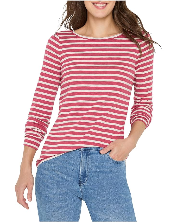NIC+ZOE Long Sleeve Stripe Boat Tee - Main View