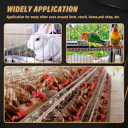 Miniatura 8 de Juego de alicates de anillo de cerdo tipo M con 3000 clips M, clips de jaula de alambre para cercas de jaulas de animales para instalación de valla