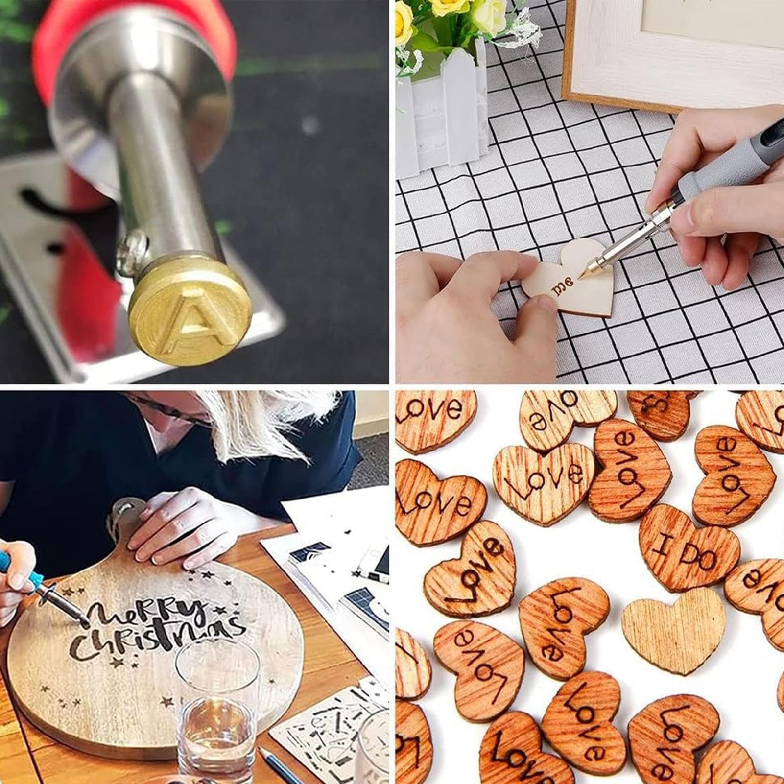 Stampo in Rame con Lettere, Set per Intaglio del Legno,Kit per Intaglio Artigianale del Legno Fai da Te | Kit per stampaggio Metalli per Creare Regali Unici e Aggiungere Fascino alle tue