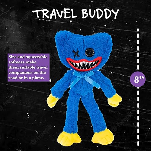 Miniatura 5 de Poppy Playtime Huggy Wuggy con dientes de miedo de 8 pulgadas