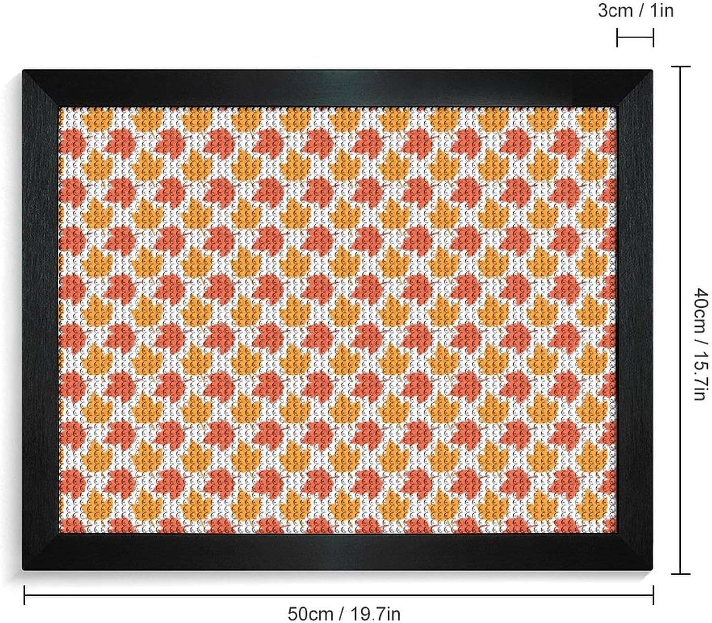 Canada Maple Leaves Printed Diamond 5D Painting Kit 16x20in DIY Full Drill Craft with Tools for Home Wall Decor Gift Blackwood 50 * 40cm