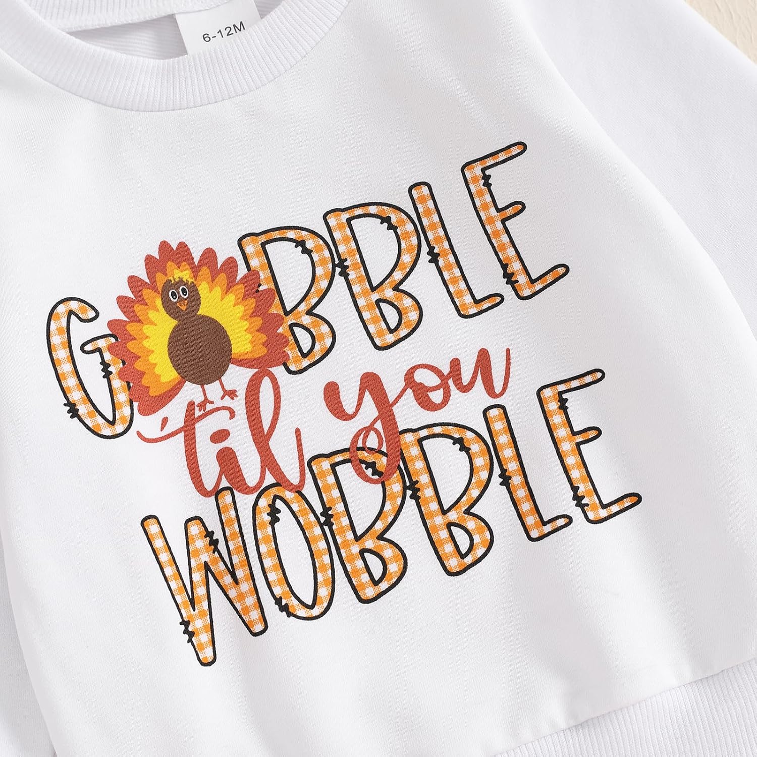 Karuedoo Toddler Baby Girl Thanksgiving Outfit Letter Print Crewneck Long Sleeve Sweatshirt Top and Flared Pants Set - Image 4