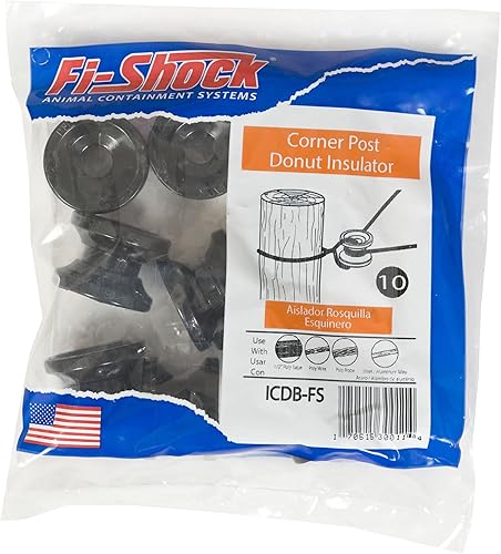 Fi-Shock Aislador de rosquilla de poste de esquina paquete de 10 (ICDB-FS)