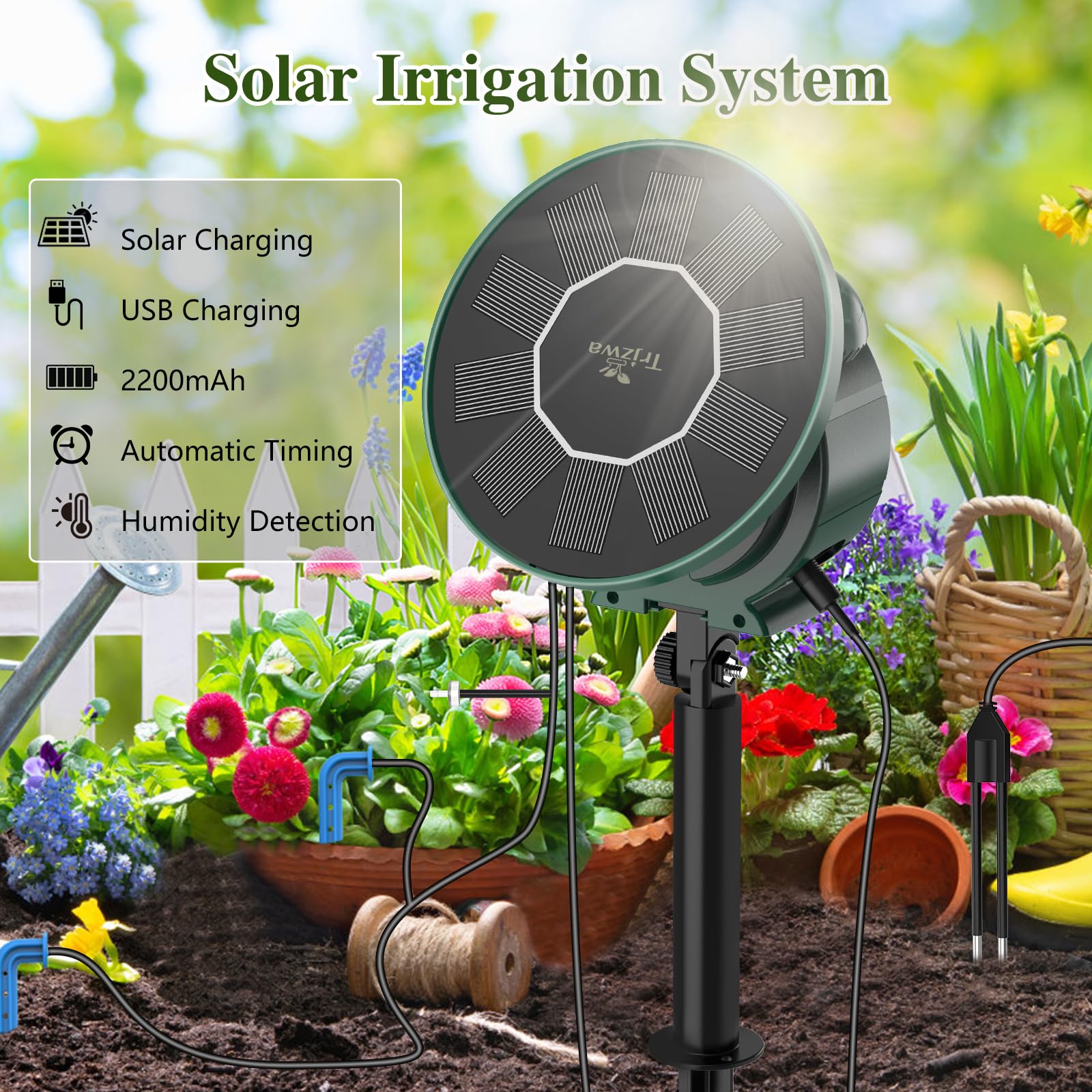 Irrigatie systeem op zonne-energie SOL-C180 - EM Garden