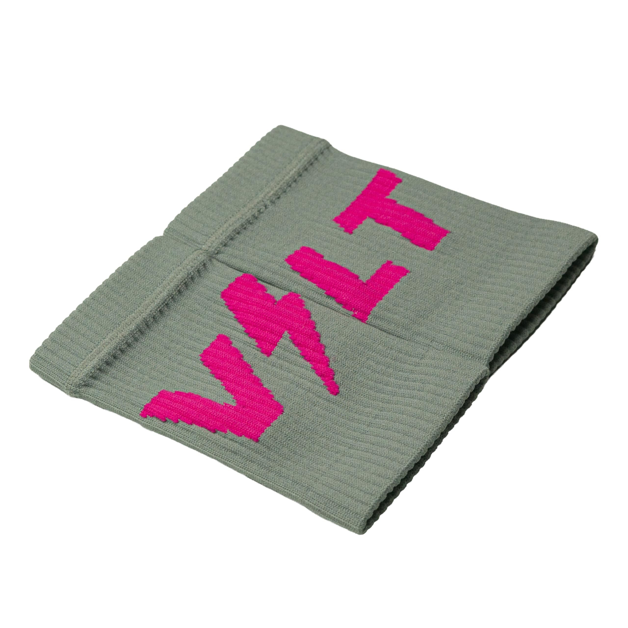 train.VOLT Sweatbands V2 Wrist Sweatbands for Functional Fitness and Cross Training - Moisture-Wicking, Breathable and Quick-Dry - Light Grey/Pink - Magnets - Yes