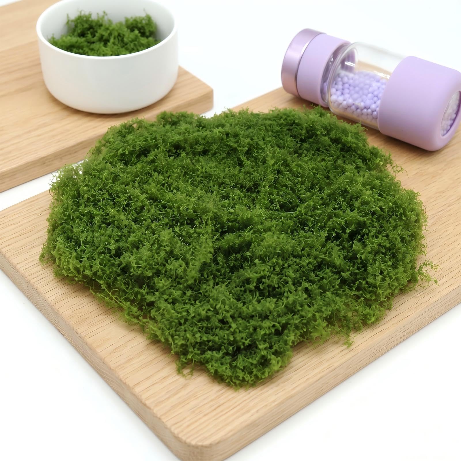 Tivleed Green Fake Moss Artificial Moss 200G, Realistic Faux Moss Preserved Moss For Home Decor Crafts, Wedding Party Decoration, Floral Arrangements And Model Scenery - Dark