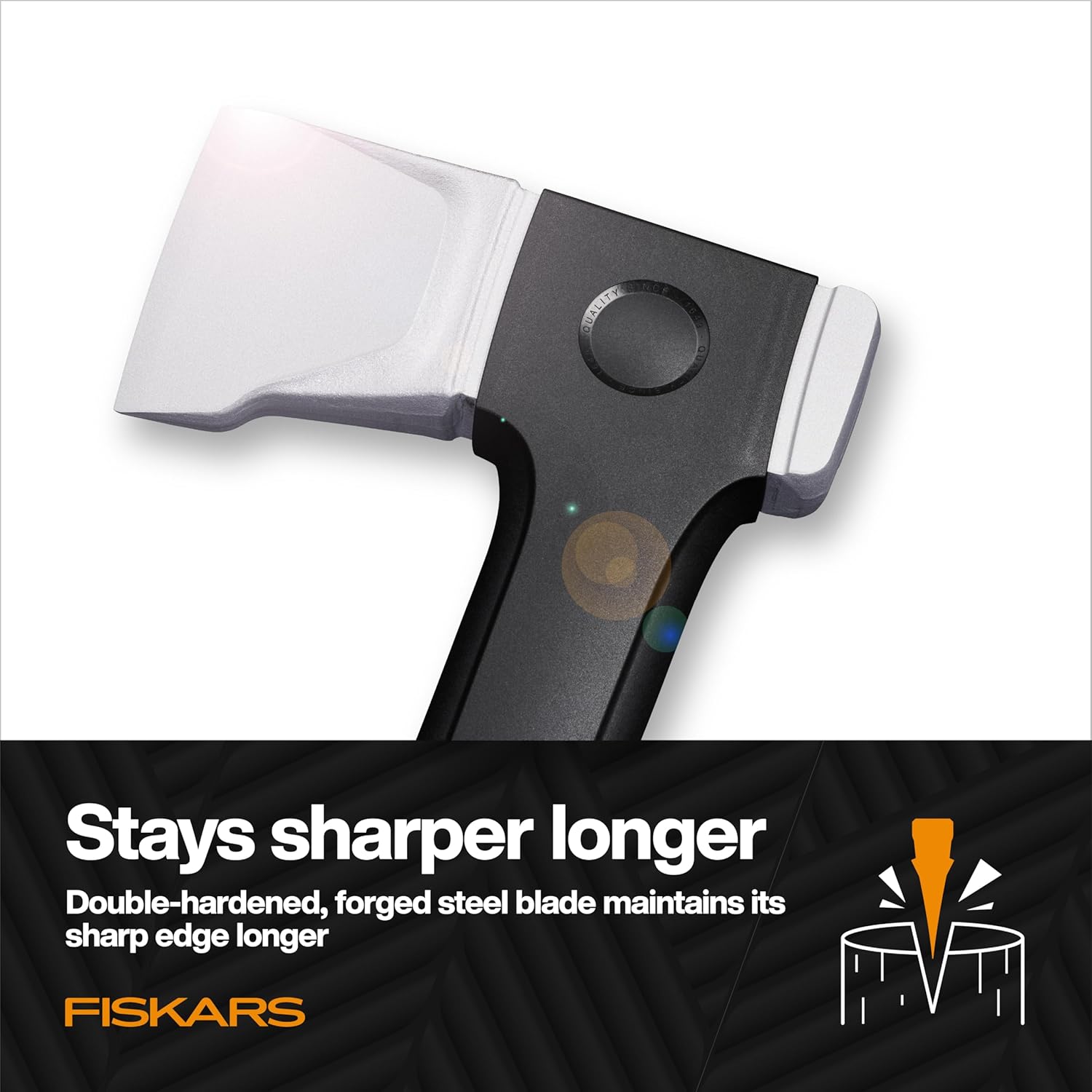 Fiskars X28 Splitting Axe 28", Forged Steel Blade for More One-Strike Splits on Medium Logs, Shock-Absorbing FiberComp Handle & Low-Friction Coating for Easy Removal & Rust Protection