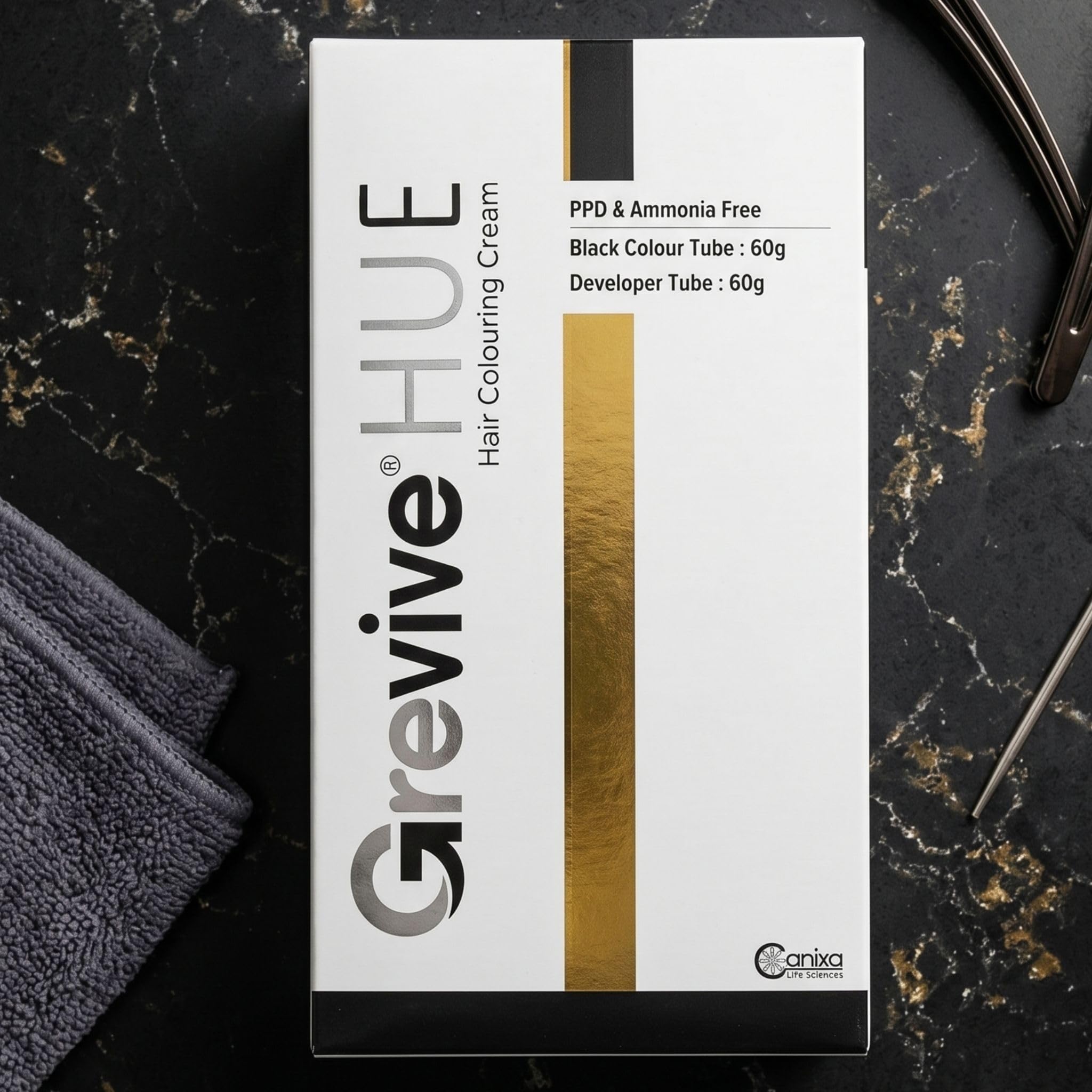 Greyviv Hu Hair Colouring Cream Black, 60g-image-31