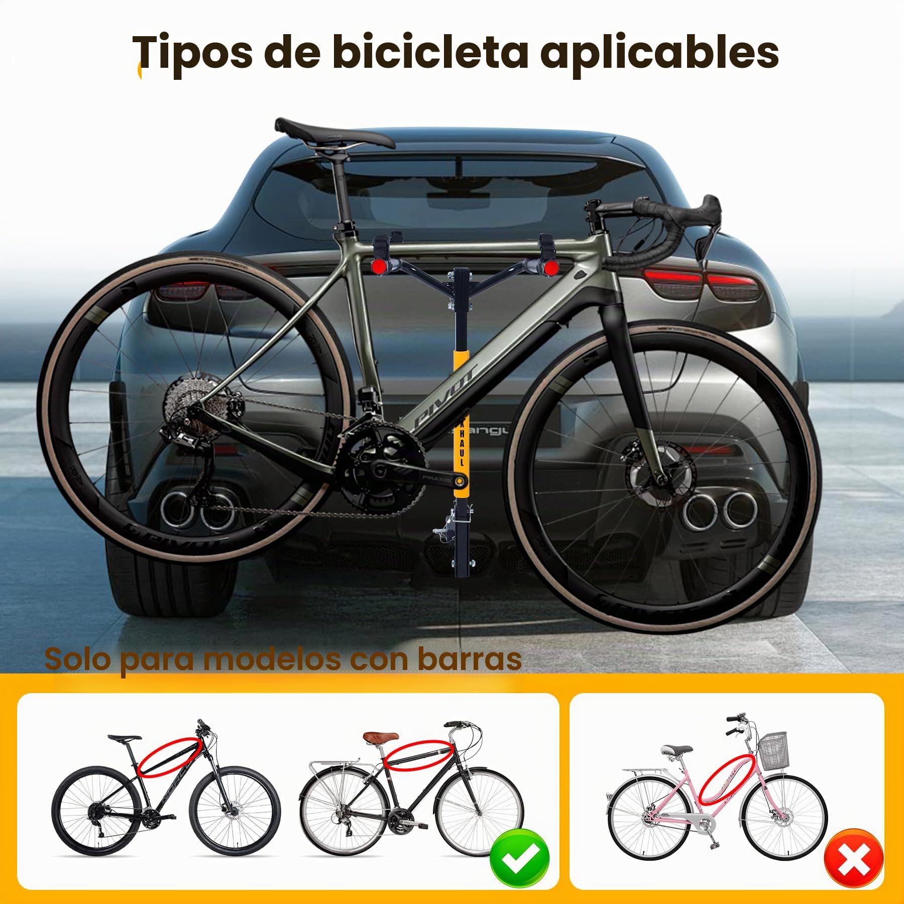 MaxxHaul 50025 - Soporte de Enganche para 2 Bicicletas, para Coches, Camiones, SUV, minivans (Capacidad de 100 Libras)