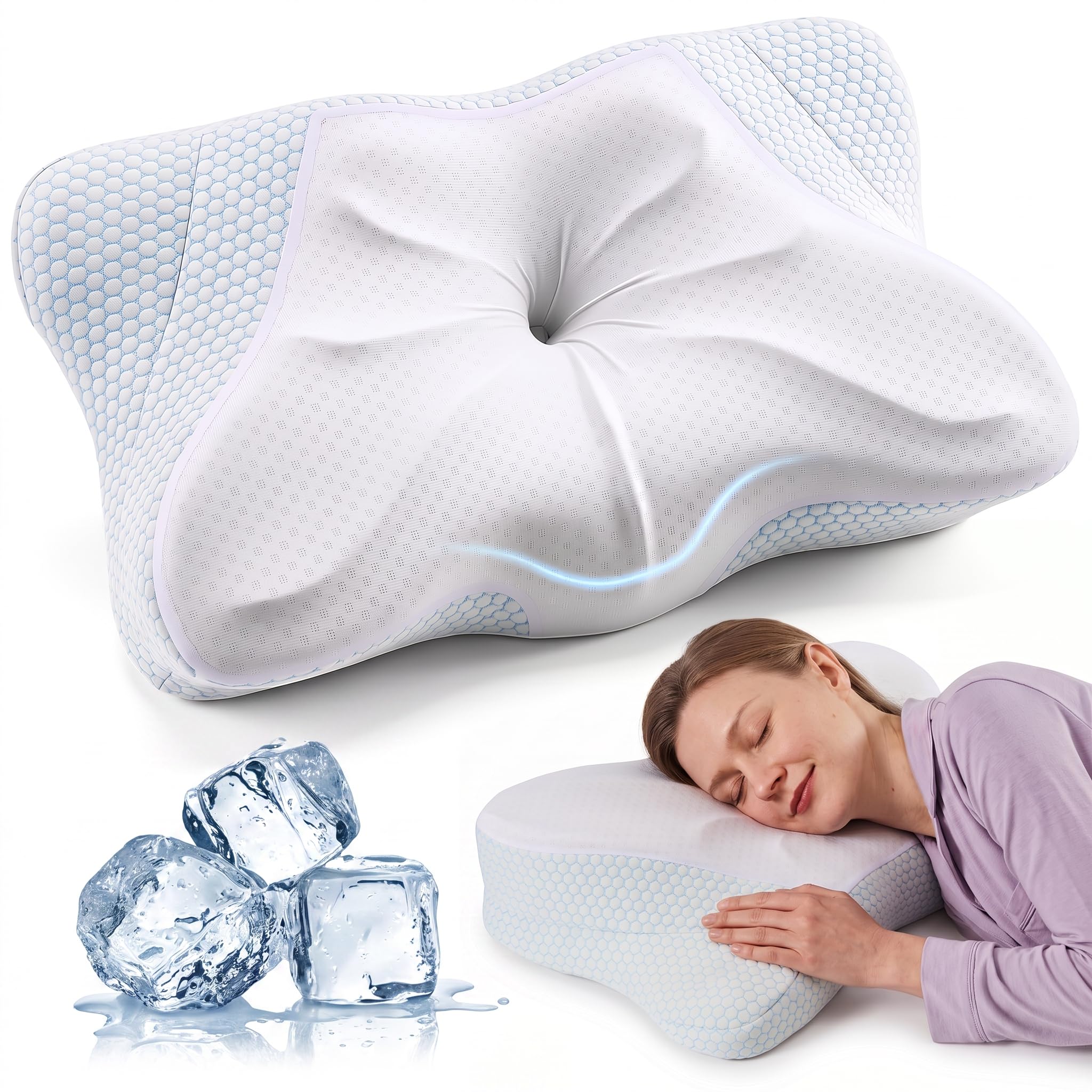 Sweetcrispy Cervical Pillow for Neck Pain Relief