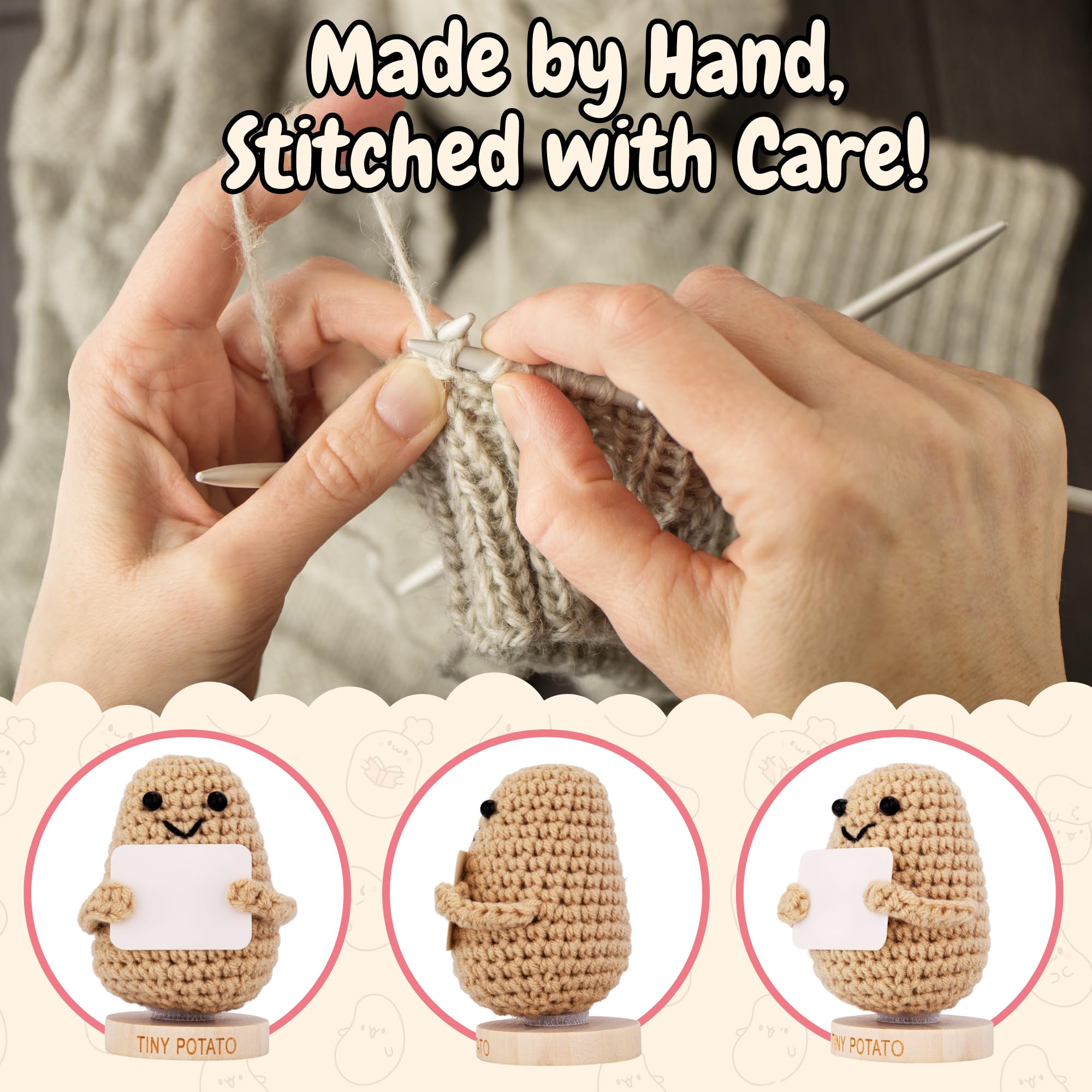 Crochet Potato Thank You Gift With 30 Interchangeable Signs - Funny Appreciation Gift For Coworkers, Teachers - View #4