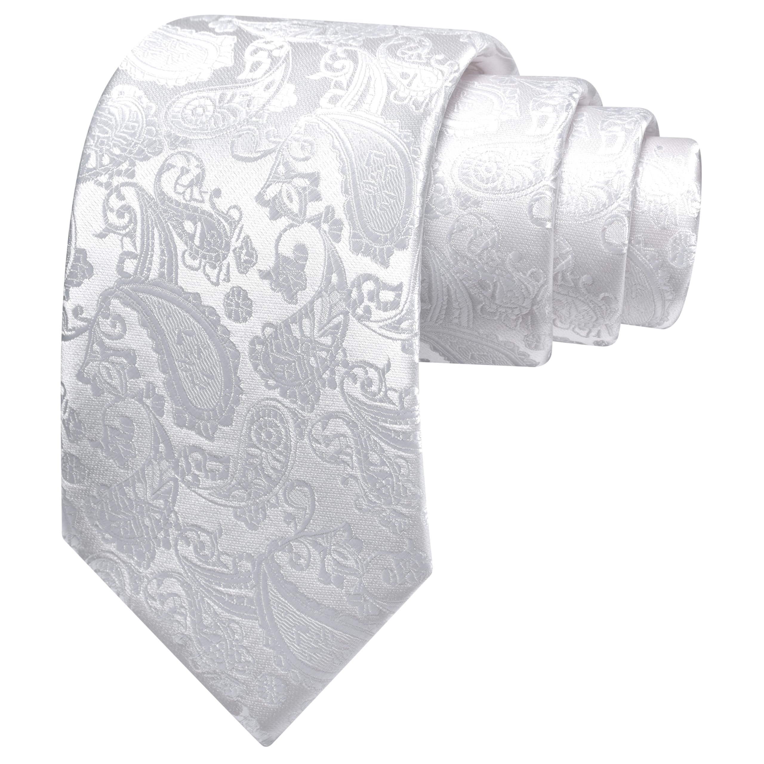 GUSLESON 3.15"(8cm) Fashion Paisley Ties Mens Woven Jacquard Necktie for Wedding