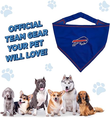Miniatura 7 de Pets First NFL Buffalo Bills TIE - Bandana para perro, grandeXL. Bandana para perro, para mascotas, gatos, perros, la mejor bandana para el día del