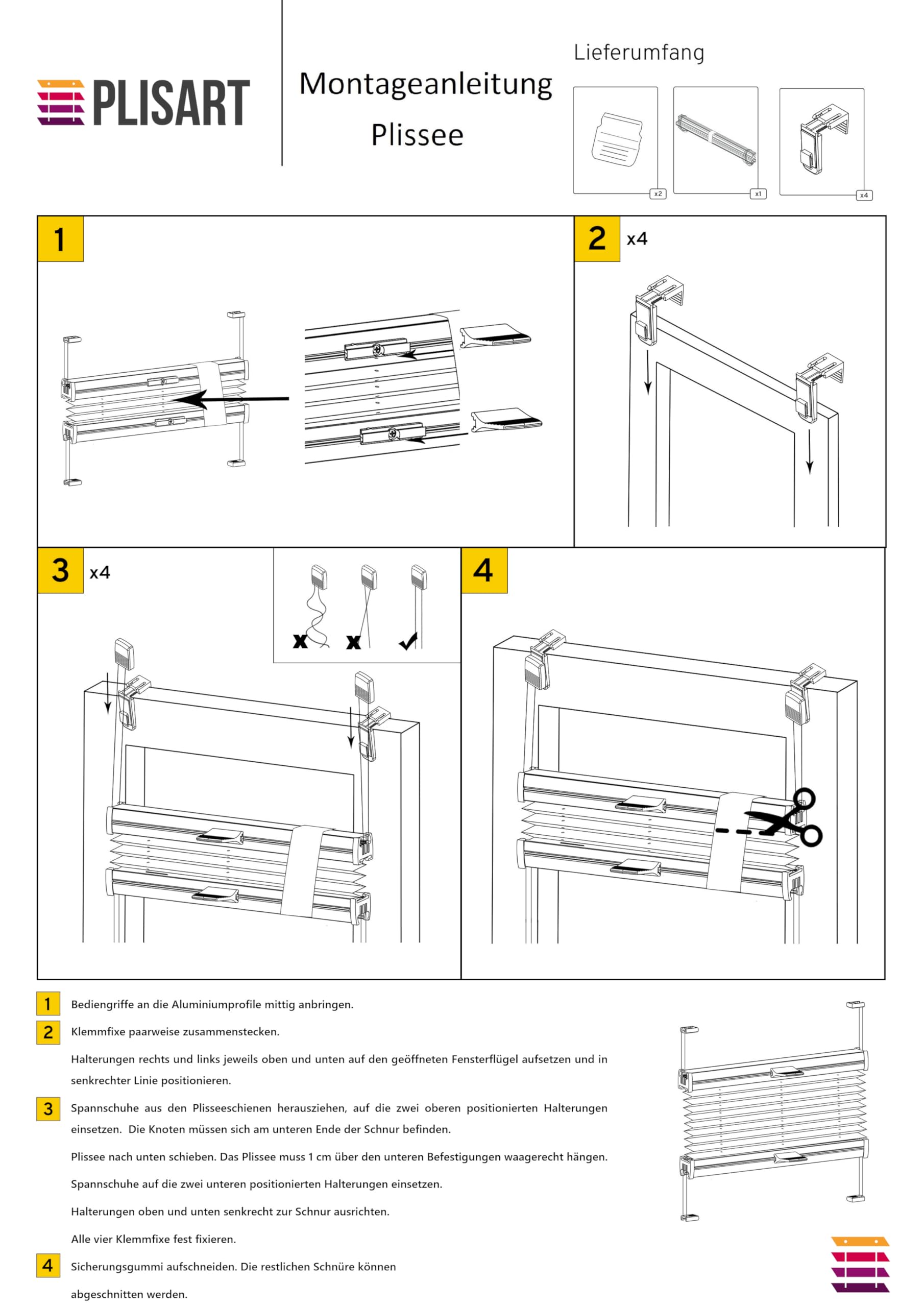Set Kit Fissaggio Klemmfix Per Tende - Senza Forare, Per Tende A Rullo Cosimo, 4 Pezzi - Foto 8