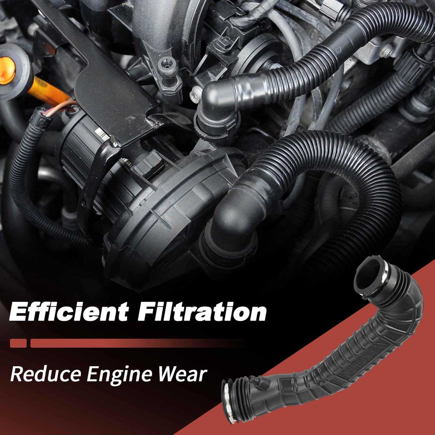 Engine Air Intake Hose for for Ford for Ranger 1992 1993 1994 V6 4.0L for Ford Explorer 1992 1993 1994 V6 4.0L No.F47Z-9B659-A Rubber Air Intake Tube