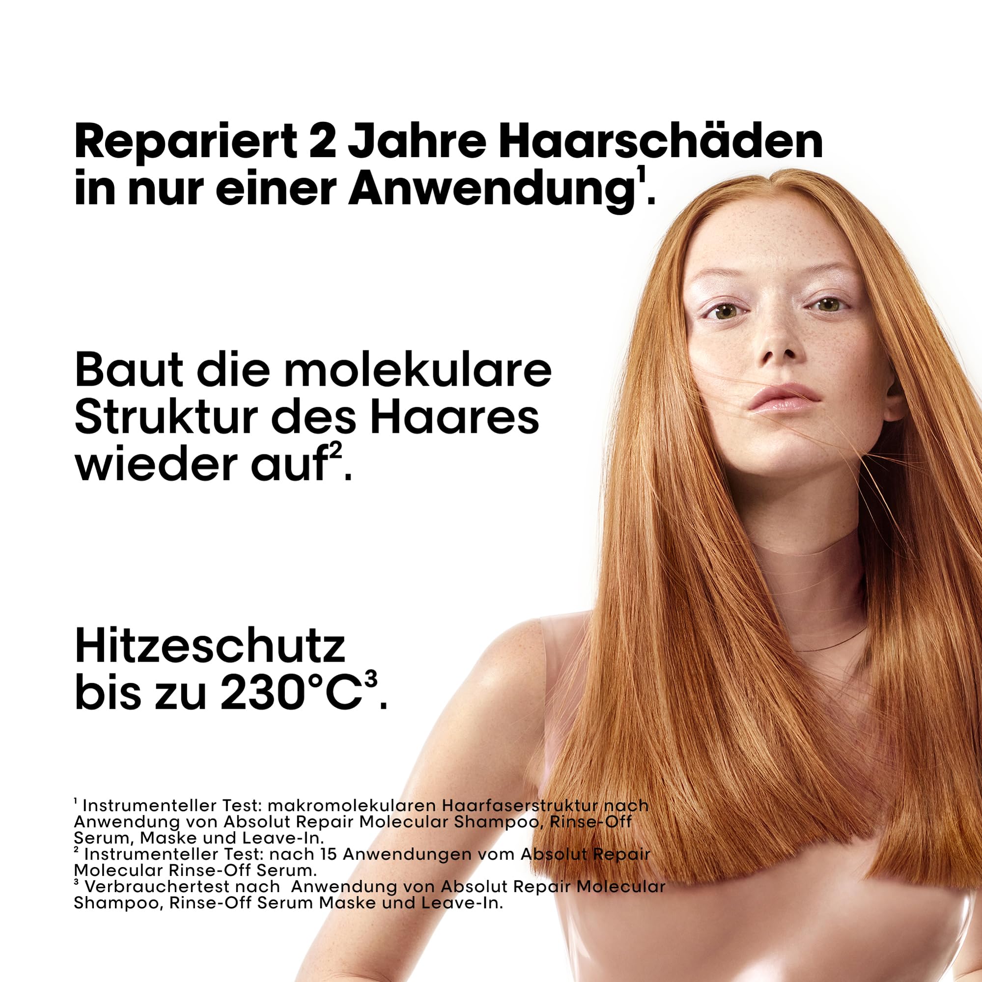 L'Oréal Professionnel Leave-In für strukturgeschädigtes Haar, Zur molekularen Tiefenreparatur, Mit Peptidbondern und 5 Aminosäuren, Hitzeschutz, Serie Expert, Absolut Repair Molecular