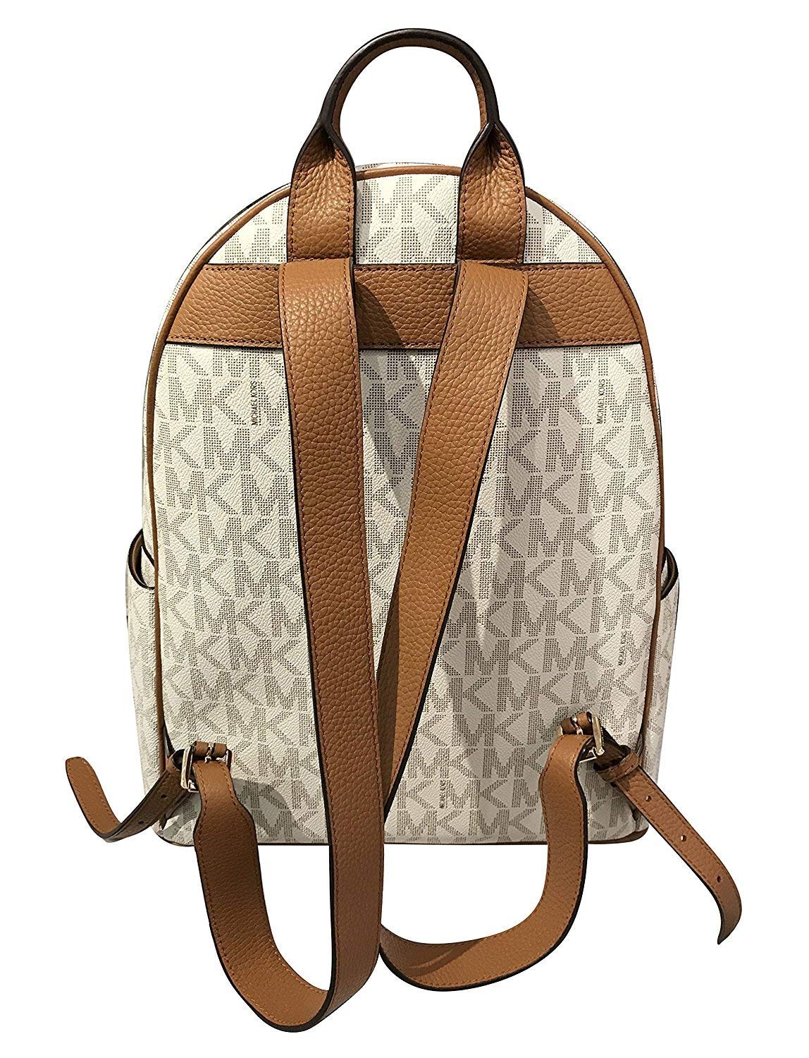 MICHAEL Michael Kors Abbey Jet Set Large Leather Backpack (Vanilla