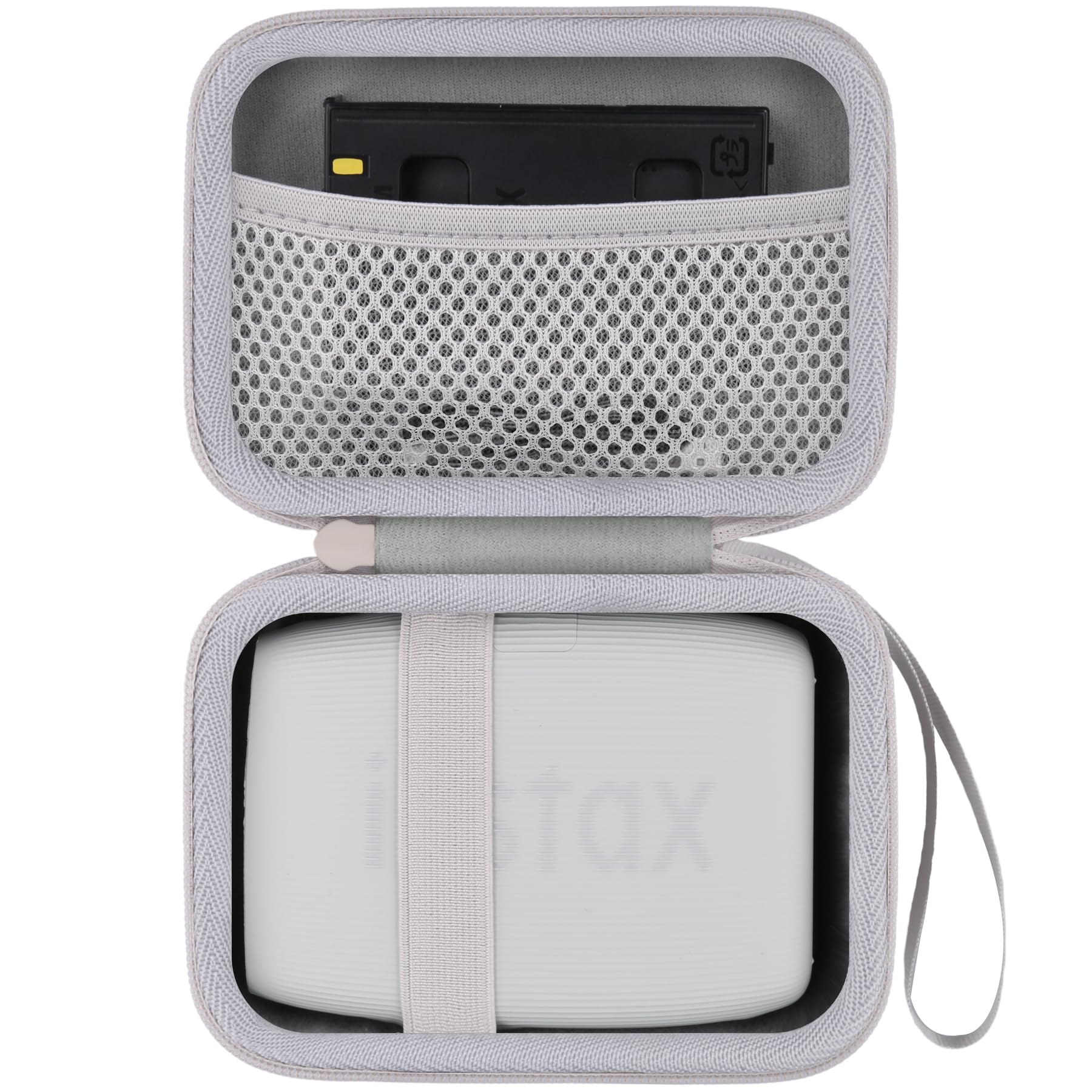 HIYQIN Mini Link 3 - Custodia protettiva trasparente in PVC rigido compatibile con stampanti Fujifilm Instax Mini Link 3, con tracolla regolabile arcobaleno, trasparente