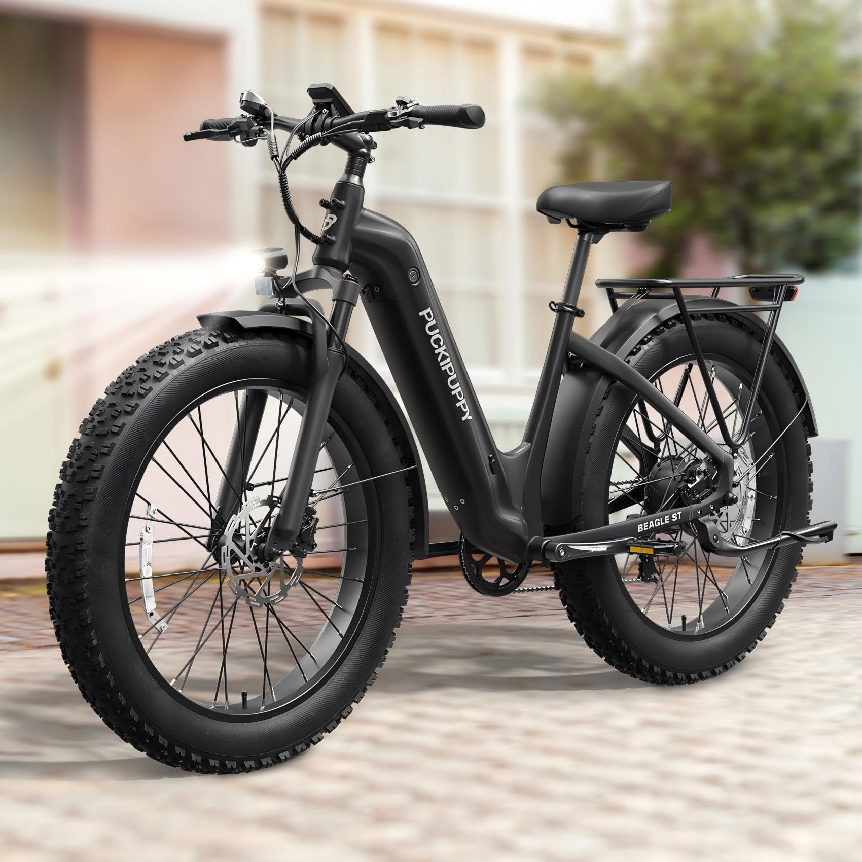 Amazon.com : PUCKIPUPPY Electric Bike for Adults 500W, Step-Through Design, 26" Fat Tire Electric Mountain Hunting Bike, 48V 15AH Max 28MPH Off-Road Ebike with Rear Storage Shelf (Black) : Sports & Outdoors Amazon.com : PUCKIPUPPY Electric Bike for Adults 500W, Step-Through Design, 26" Fat Tire Electric Mountain Hunting Bike, 48V 15AH Max 28MPH Off-Road Ebike with Rear Storage Shelf (Black) : Sports & Outdoors
