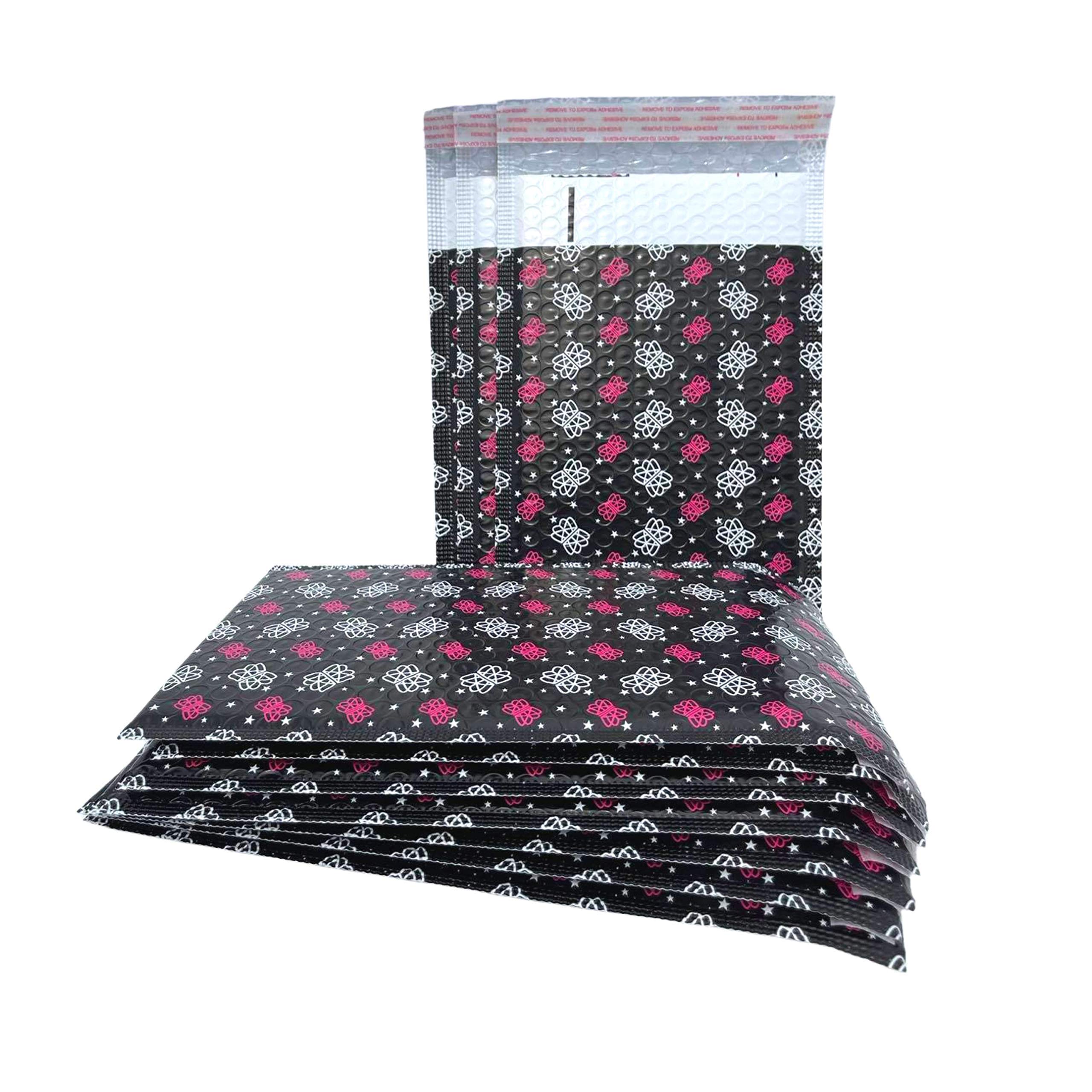 Crown Pattern Bubble Poly Mailers Cute for Bling Queen 5 Dollar Jewelry | Pack of 25 | Self Sealing Padded Envelope Wide Lip Waterproof Shipping |