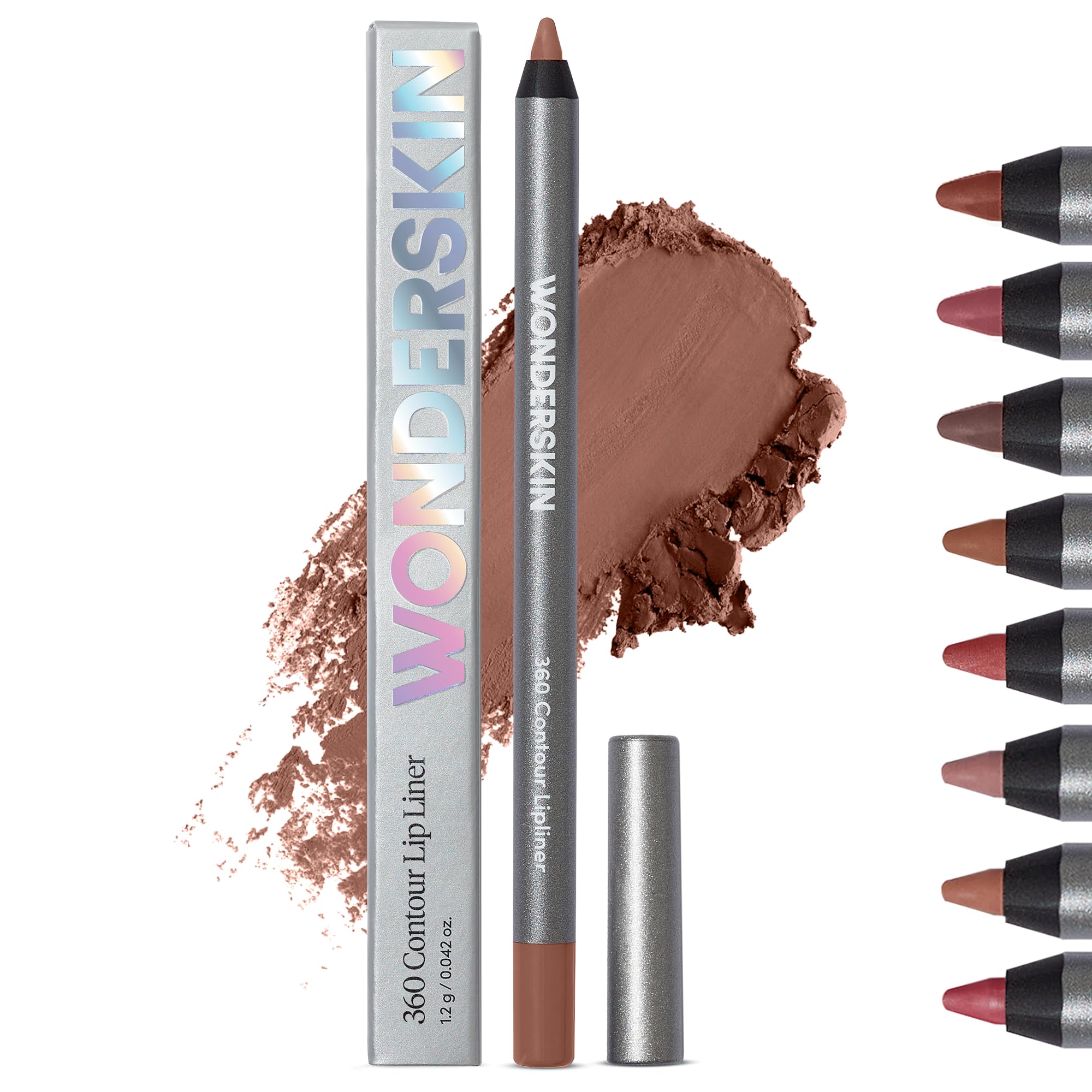 Wonderskin Lipliner Pencil, 360 Contour Lipliner, Long Lasting, Sharpenable