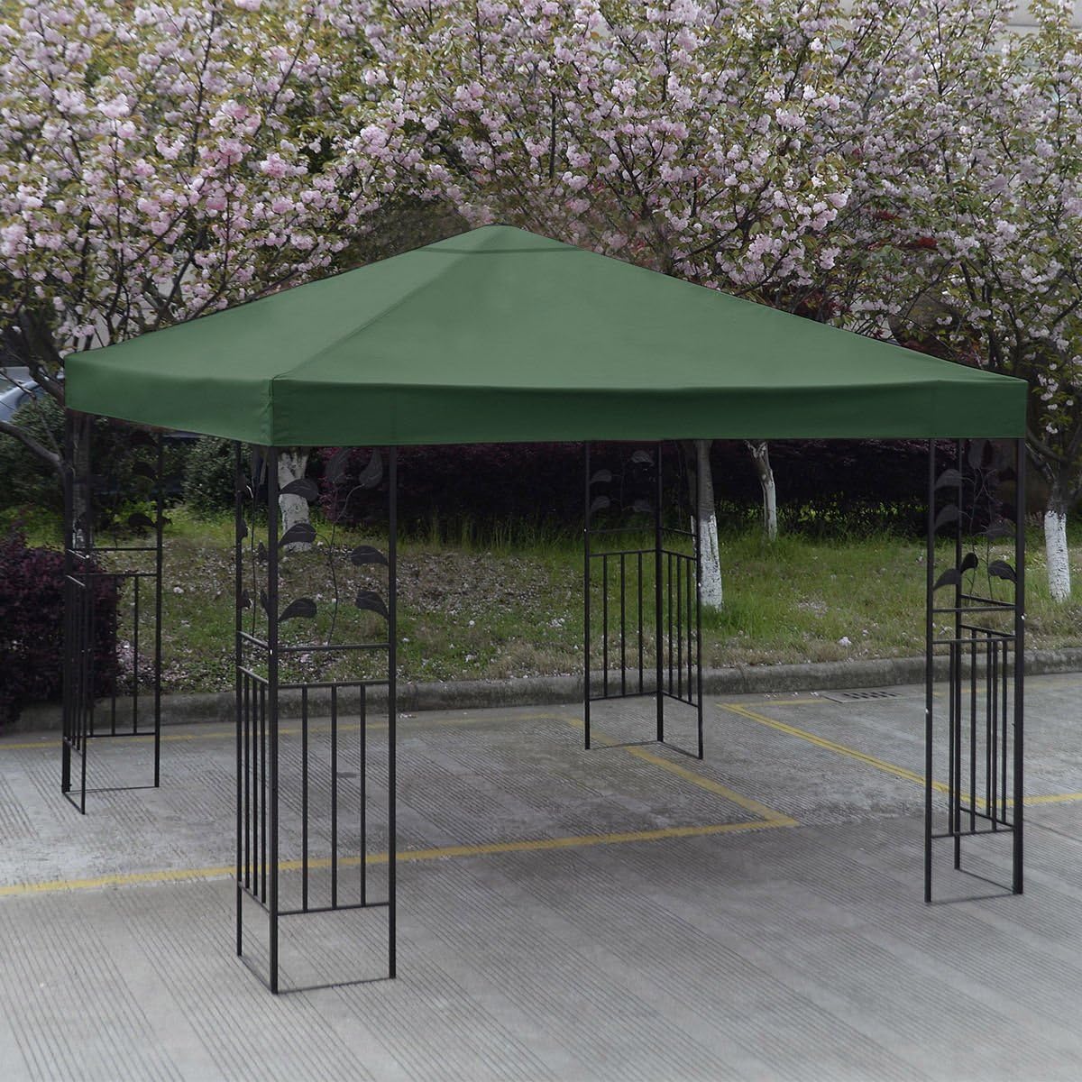 Gazebos New 10' X 10' Top Cover Patio Canopy Replacement 1-Tier Green