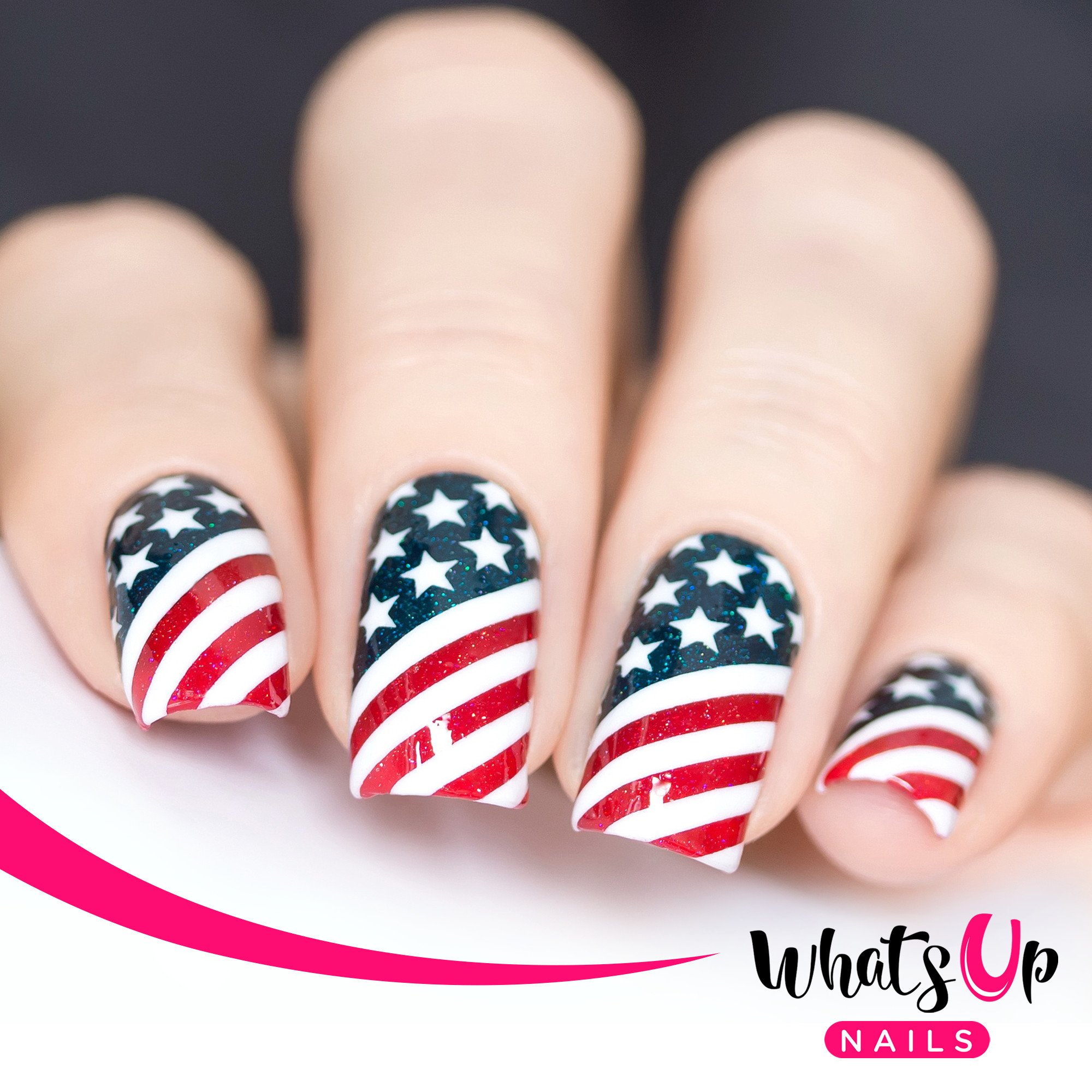 Amazon.com : Whats Up Nails - American Flag Vinyl Stencils for Nail Art  Design (1 Sheet, 12 Stencils) : Beauty & Personal Care