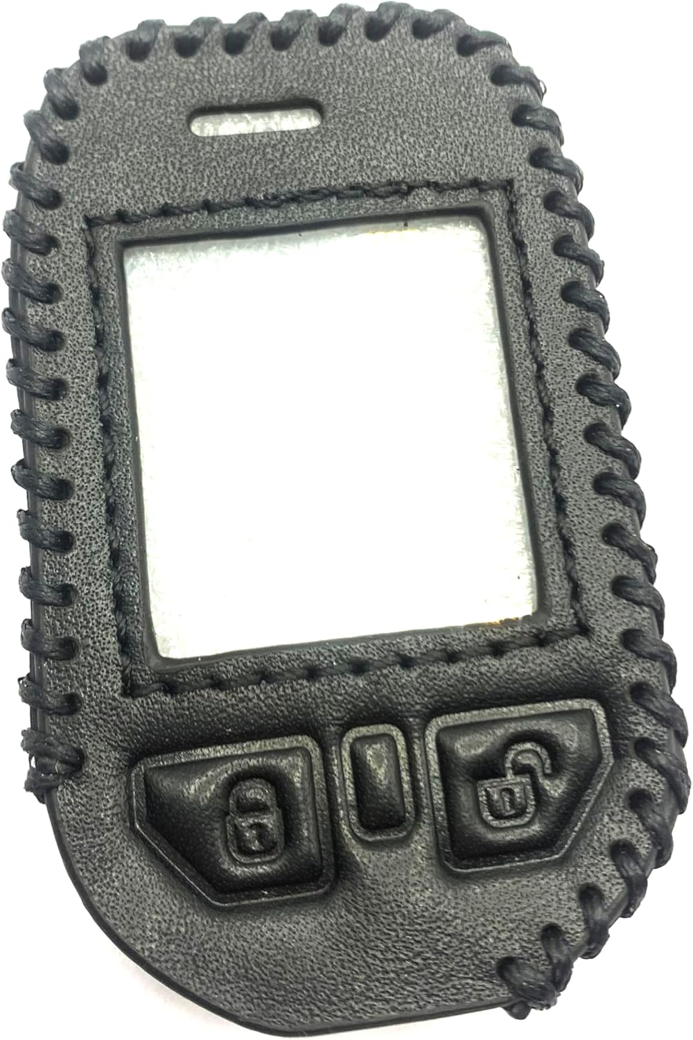 New RF-P2WT11-SS RFX-P2WT12-SS Leather Case Key Parts Durable For Compustar Replacement T12 T11 Remote Leather case Key（Black）