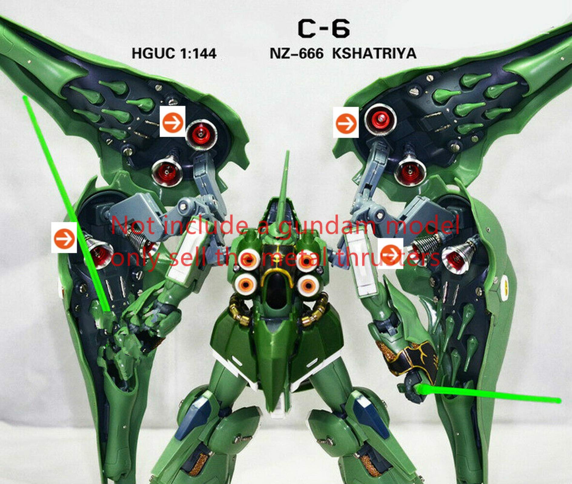 Upgrade Parts for Bandai Hobby NZ-666 Kshatriya Gundam 1/144 Scale
