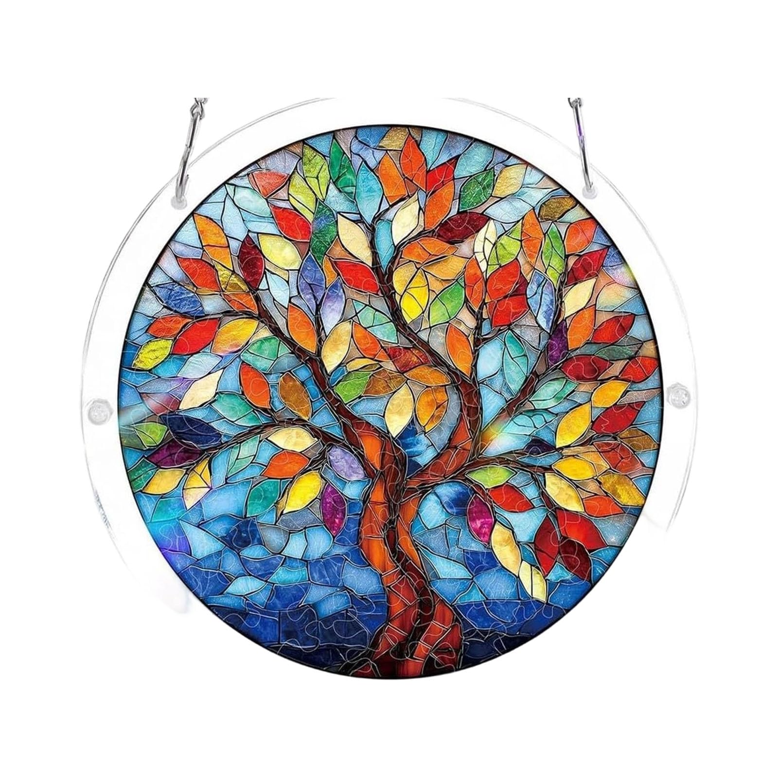 Creative Artistic Abstract Styles Solar Mobile Sun Catcher with Frame with Chain Suitable for Bedroom Living Room Wedding Artistic Sun Catcher