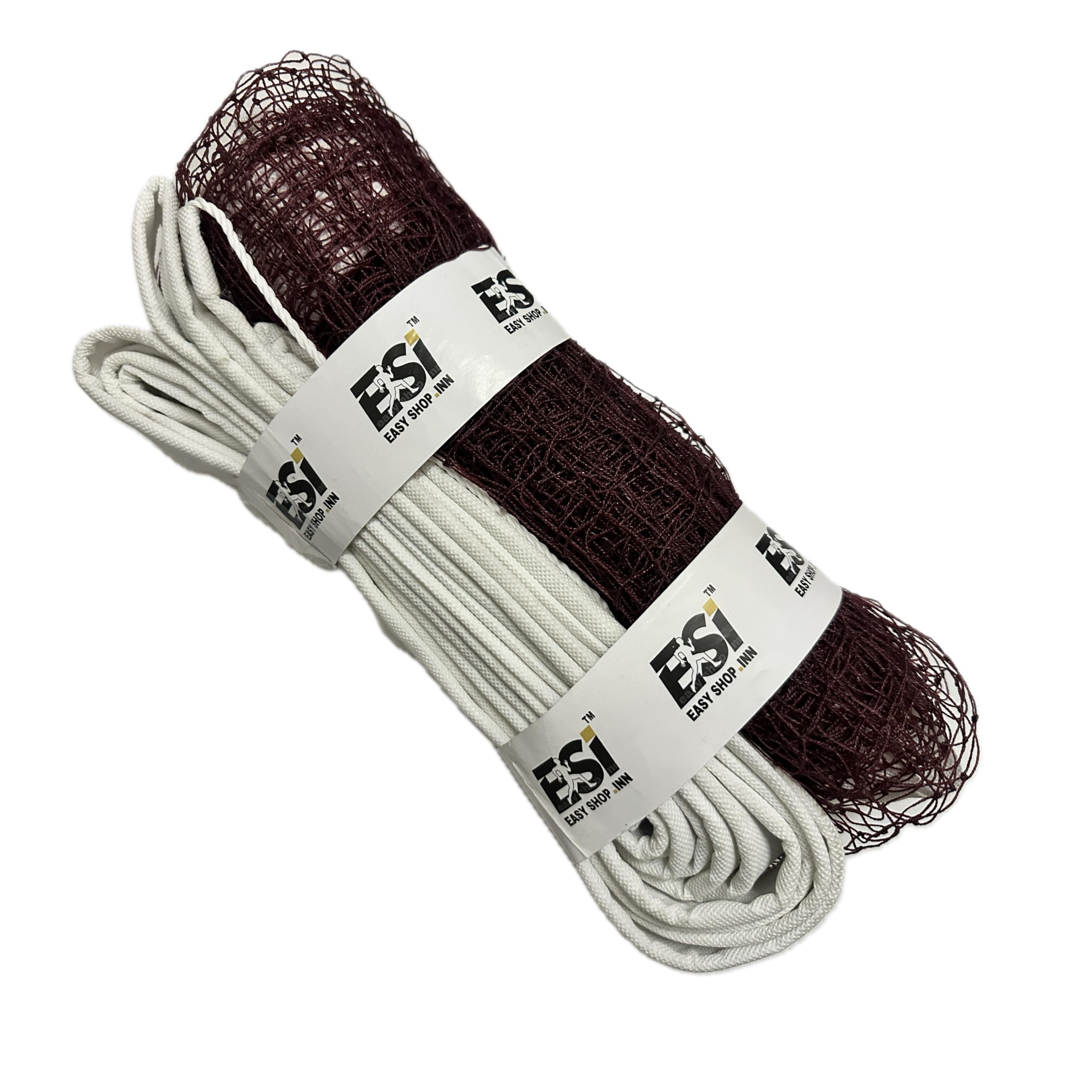 ESI EASY SHOP .INN® Nylon Badminton net for Indoor and Outdoor Games (Standard Quality 4 Side Border)-image-48