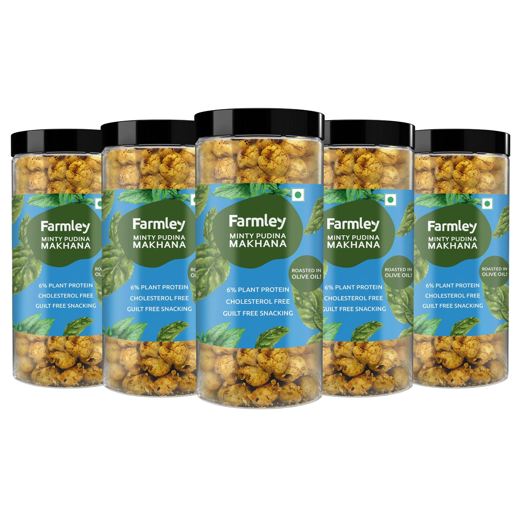 Farmley Minty Pudina Roasted Makhana- Roasted In Olive Oil 415 gram (Pack of 5, Each 83g) (B0C5N1CFD3) Amazon Price History, Amazon Price Tracker