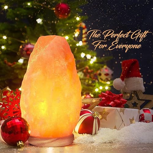 Miniatura 2 de Himalayan Glow Lámpara de noche de cesta redonda alta natural con trozos de sal